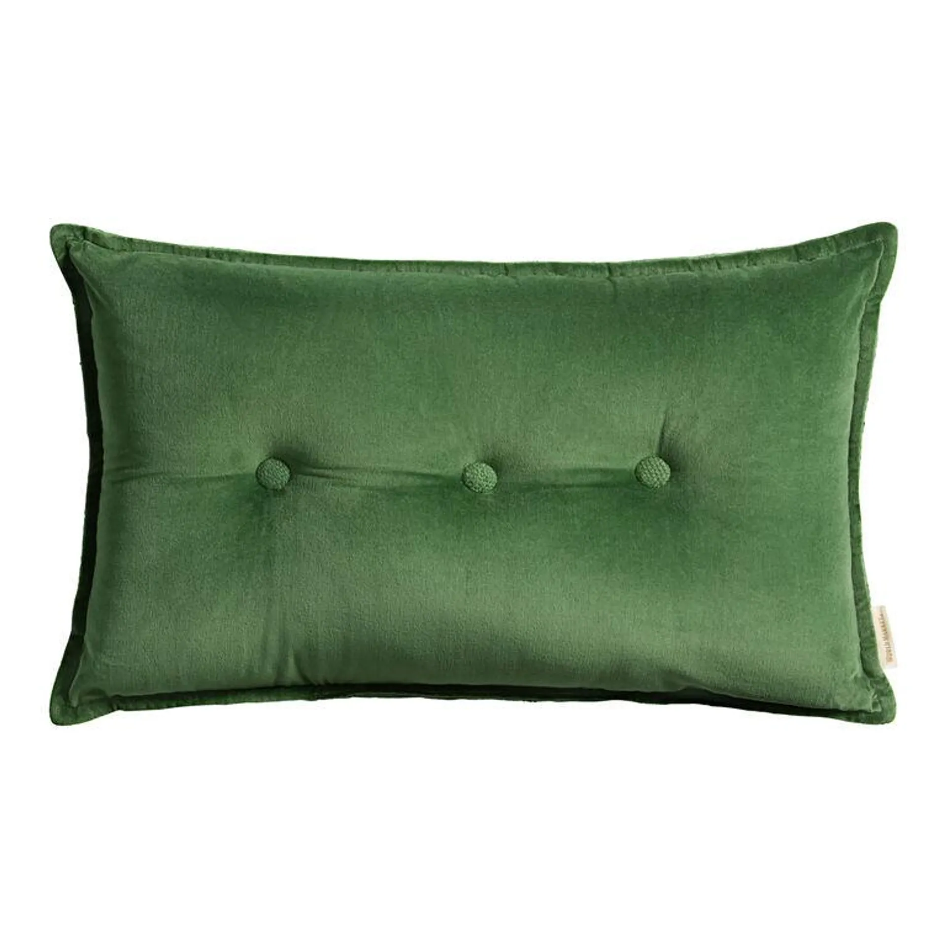 Velvet Button Tufted Lumbar Pillow