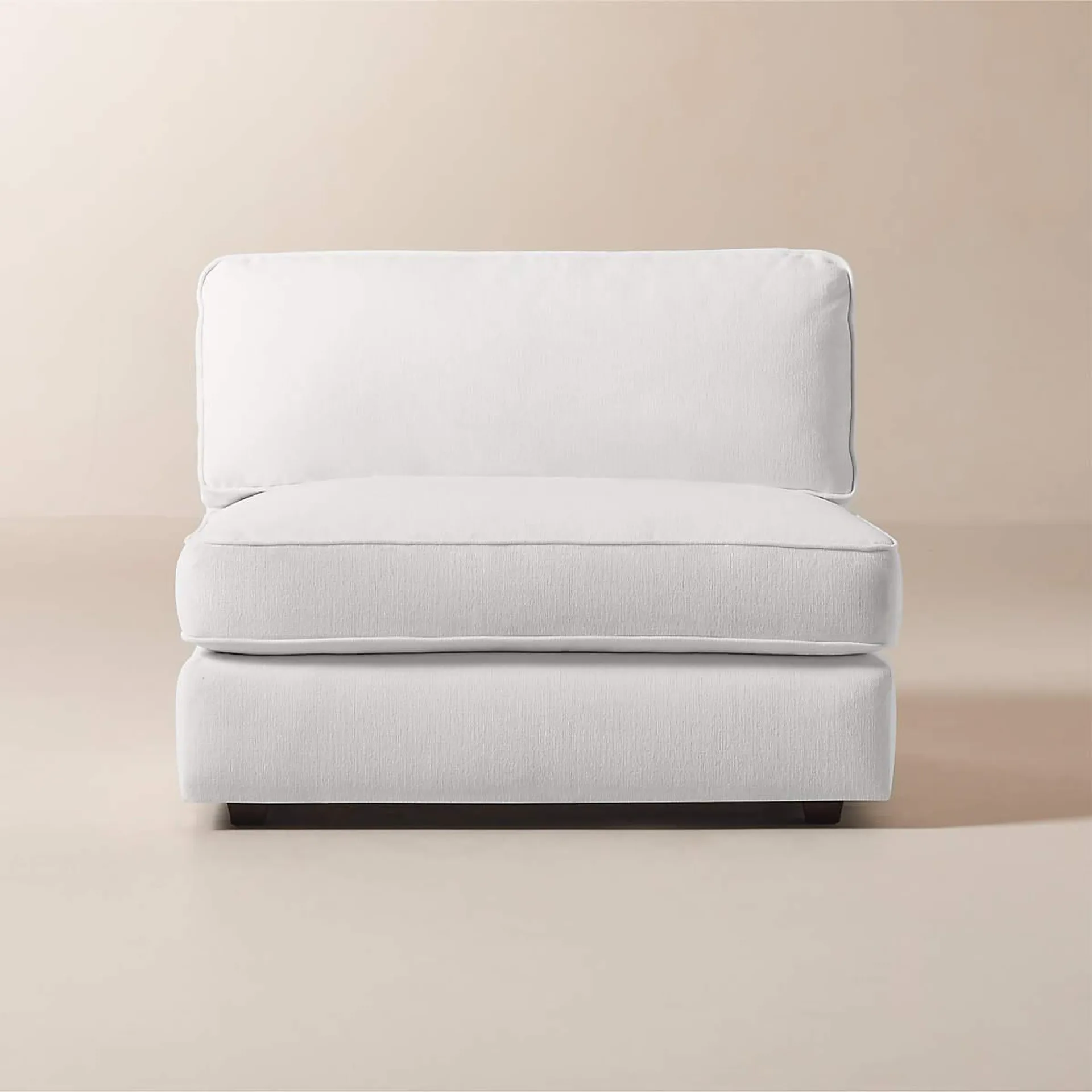 Malea White Performance Fabric Armless Chair