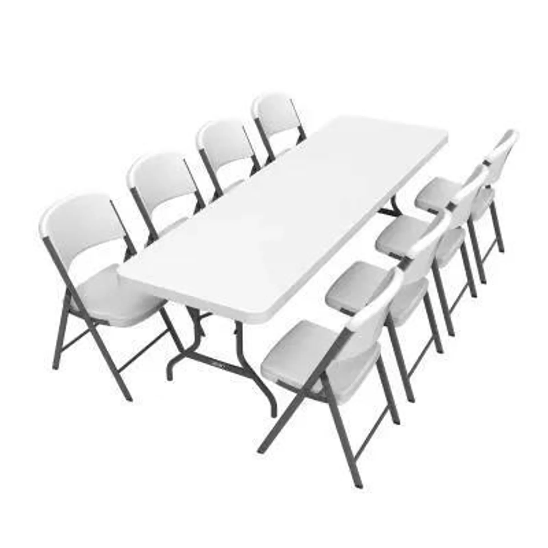 Lifetime 8-Foot Table and (8) Chairs Combo (Commercial)