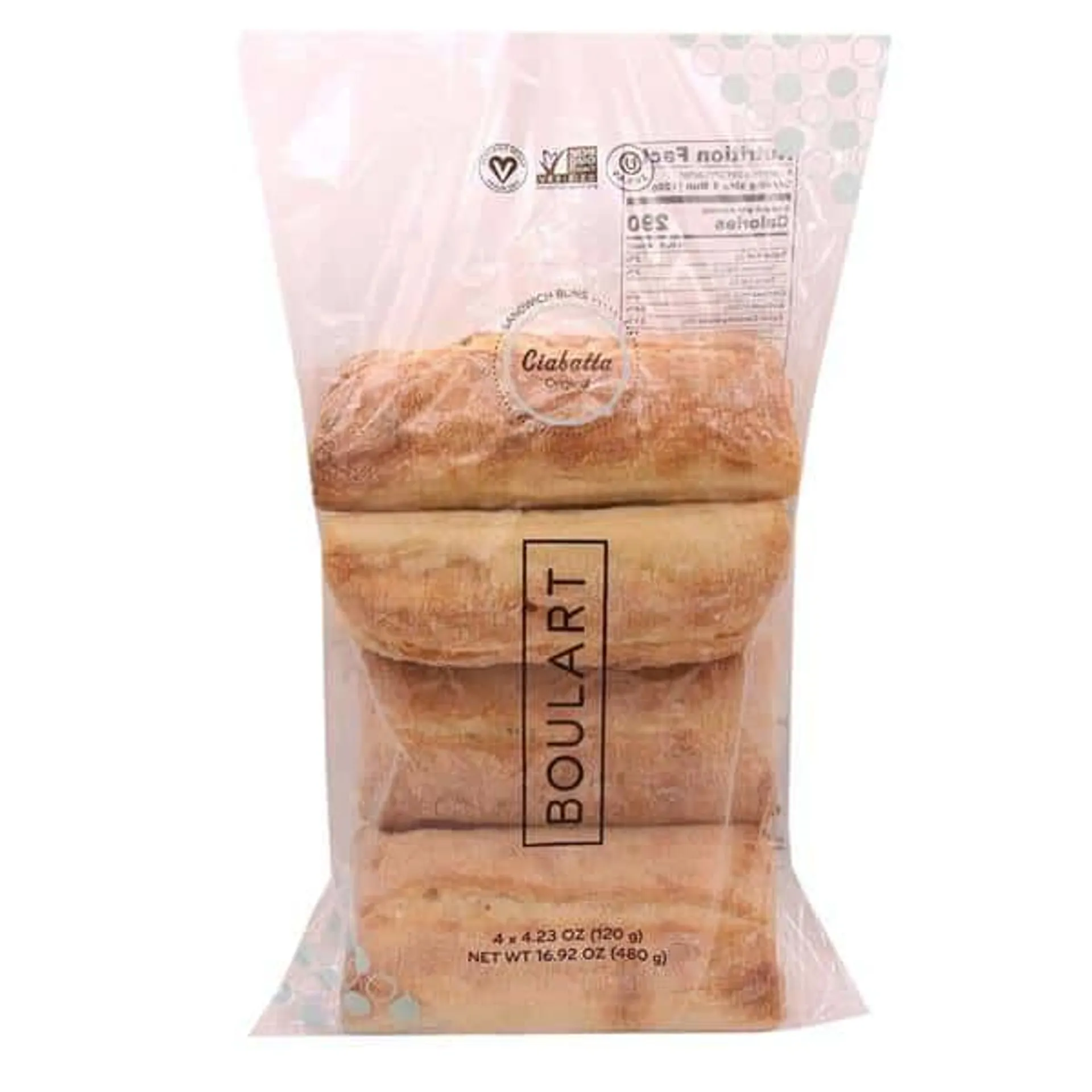 T&B Ciabatta Sandwich Buns 4ct