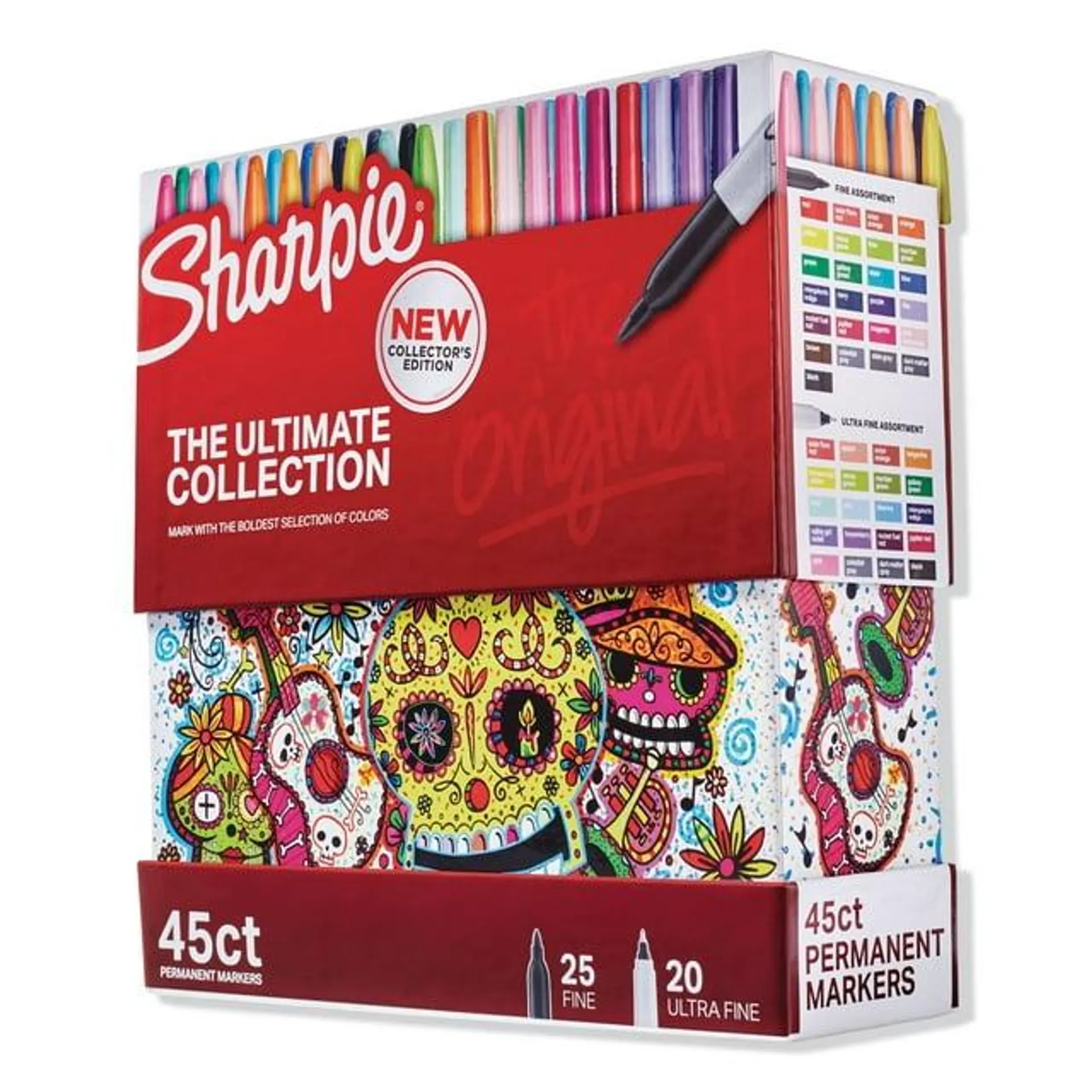 Sharpie Permanent Markers Ultimate Collection, Fine and Ultra Fine Points, Assorted Colors, 45 Count