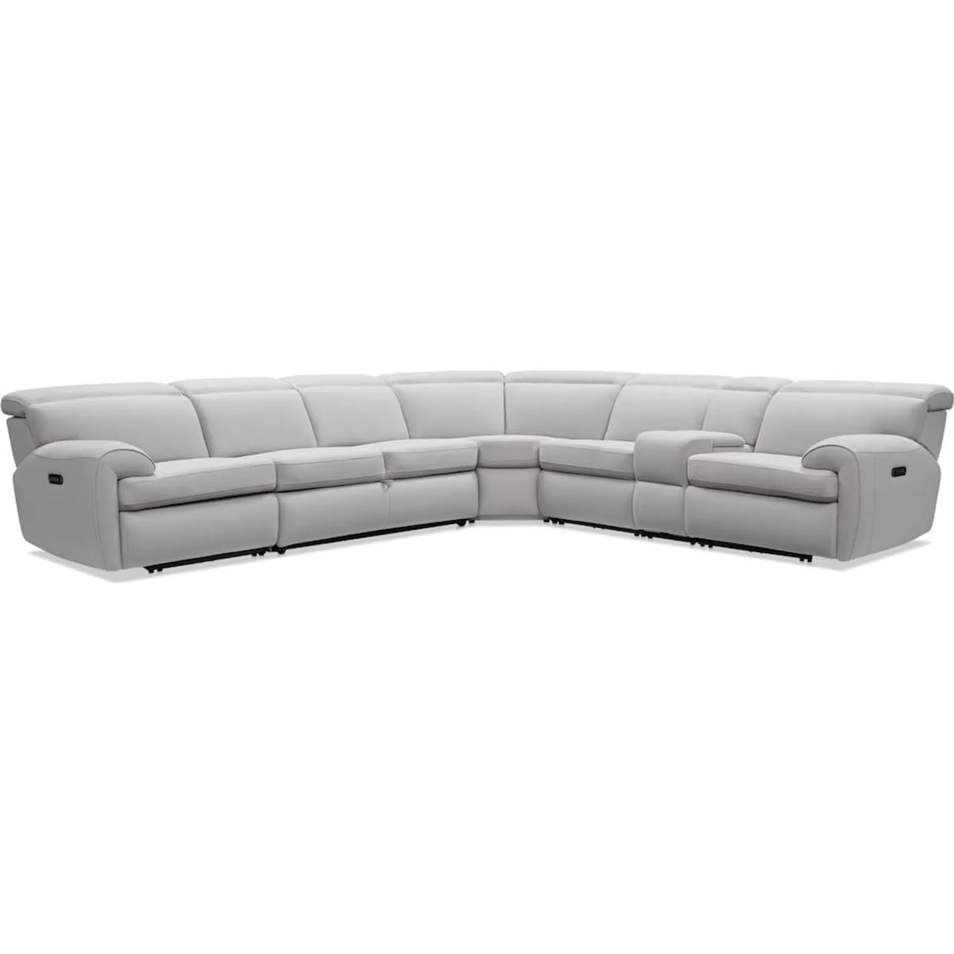 Aero 6-Piece Dual-Power Reclining Media Sleeper Sectional