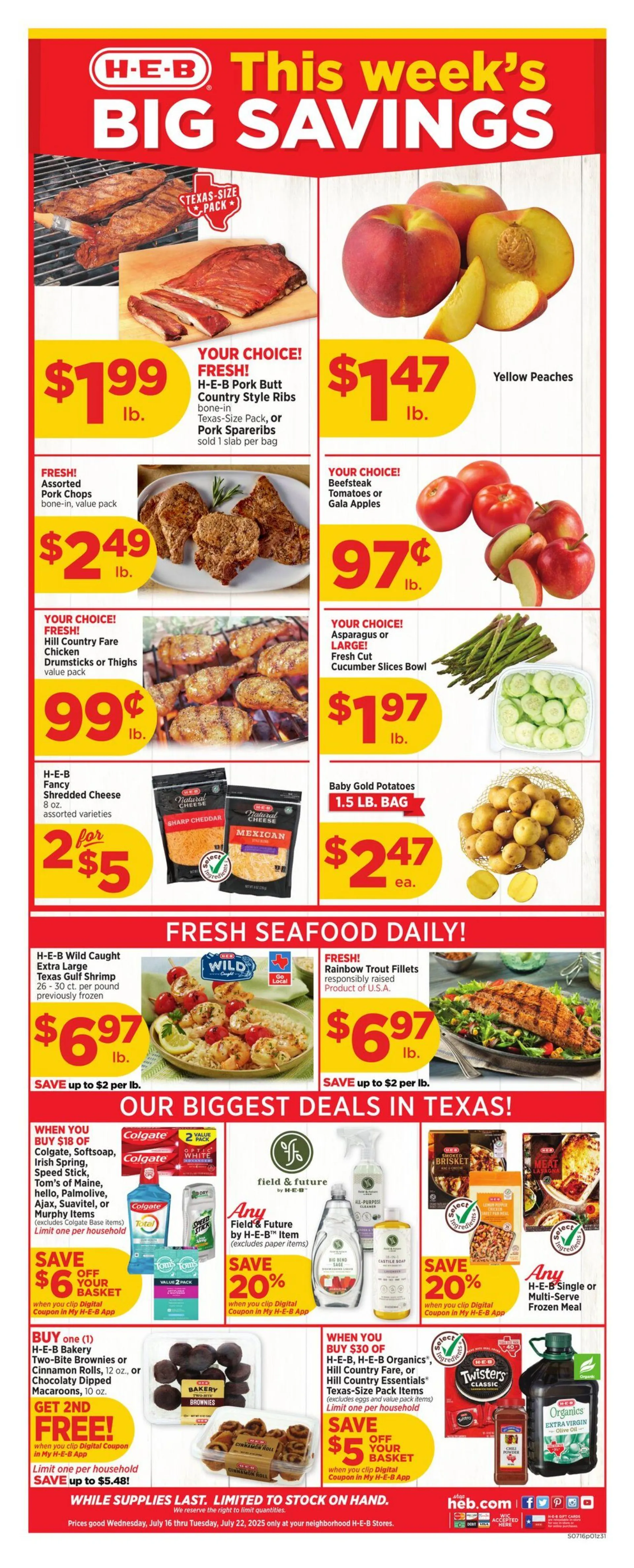 Weekly ad H-E-B Current weekly ad from July 16 to July 22 2025 - Page 1