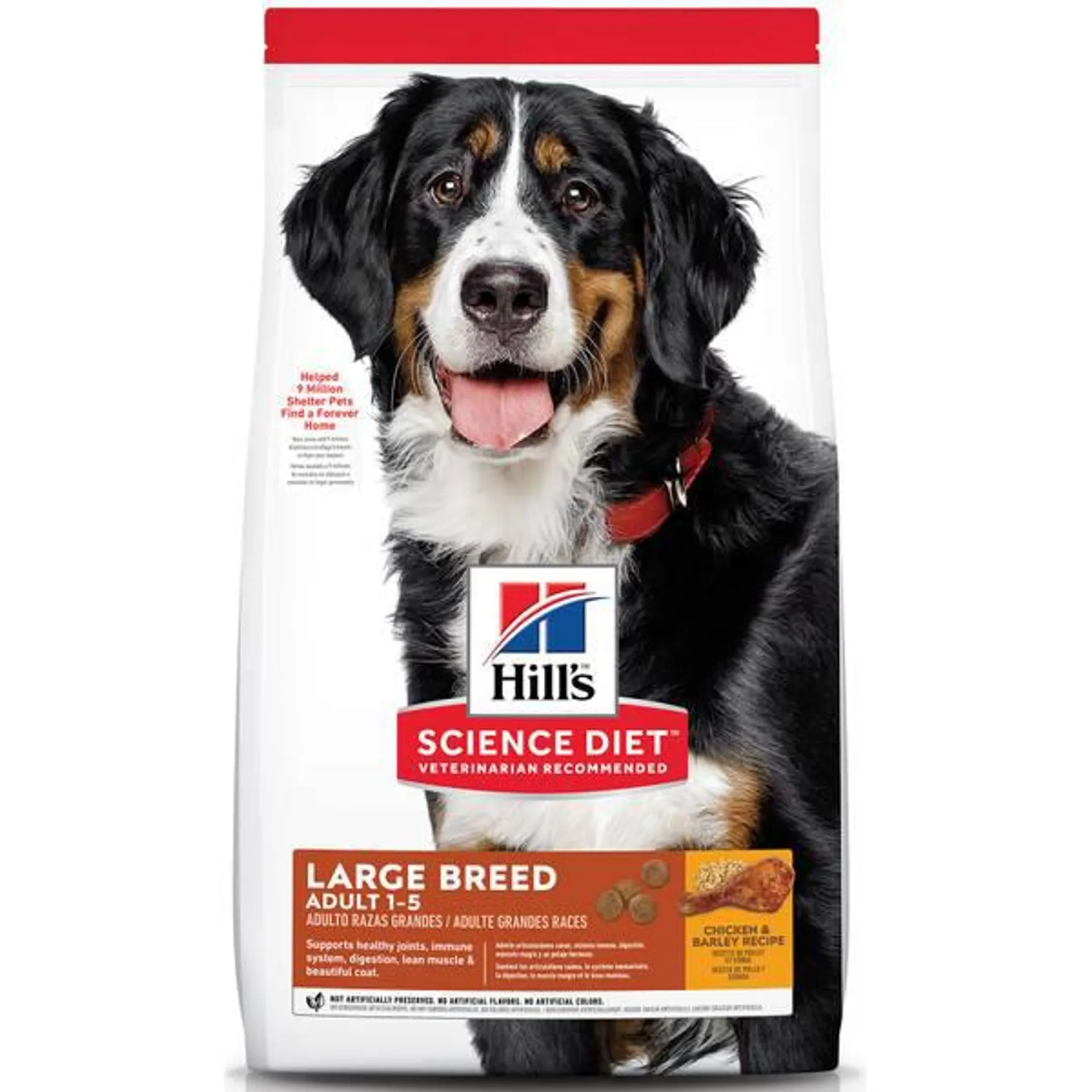 35 lb Adult Large Breed Dog Food, Chicken & Barley Recipe Dry Dog Food