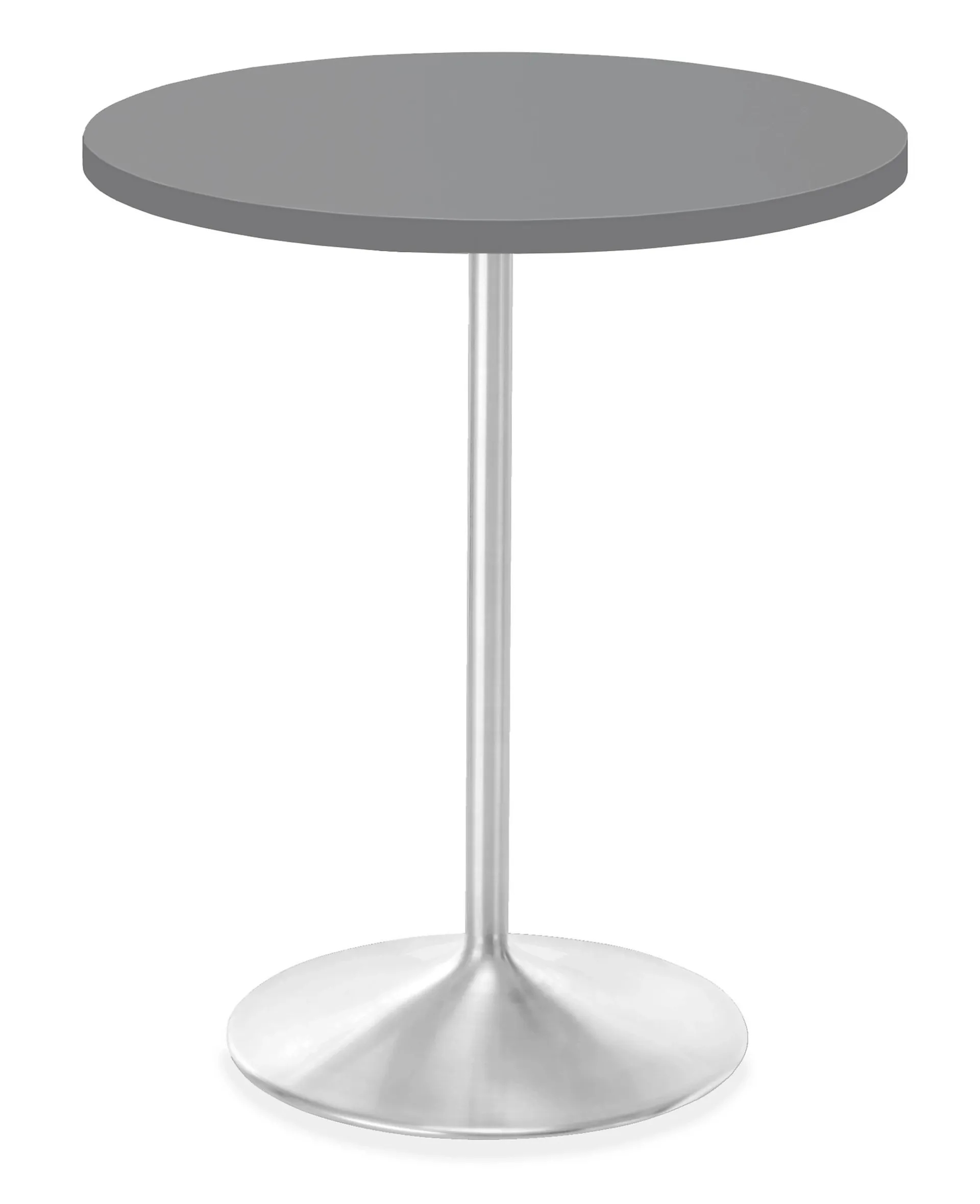 Aria 18 diam 22h Round Outdoor Side Table w/SS Base & Light Grey HDPE Top