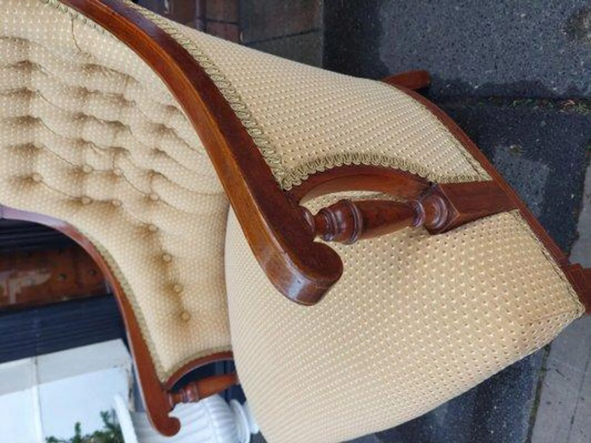 Edwardian Mahogany and Inlaid Childs Armchair