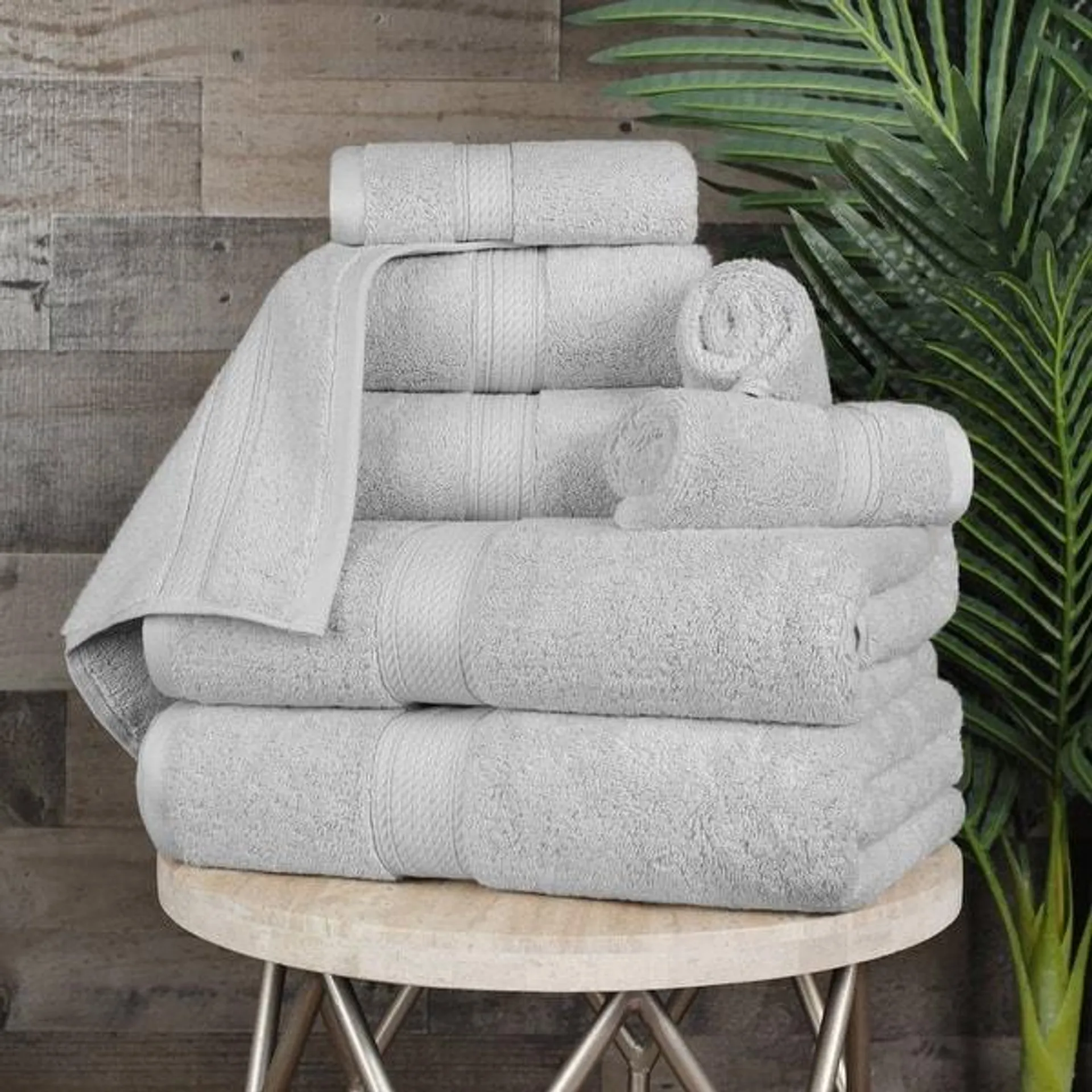 Superior Egyptian Cotton Pile Heavyweight 8-Piece Towel Set