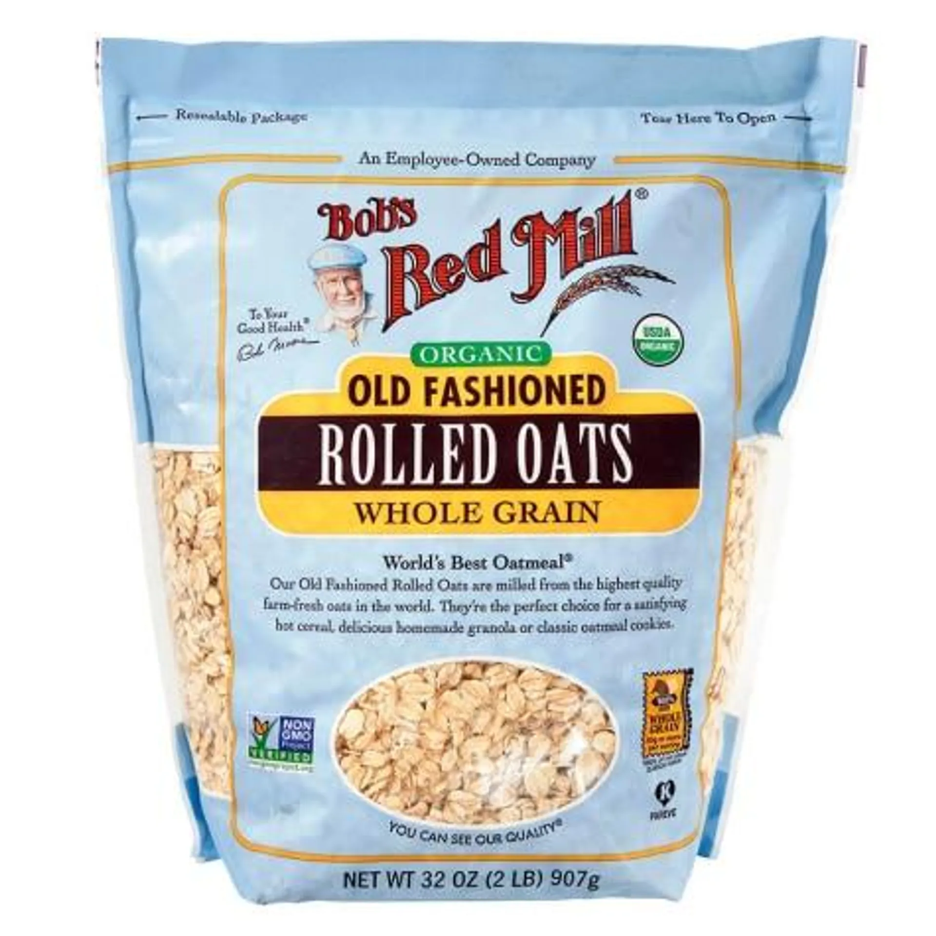 Bob's Red Mill Old Fashioned Whole Grain Rolled Oats, 32 oz