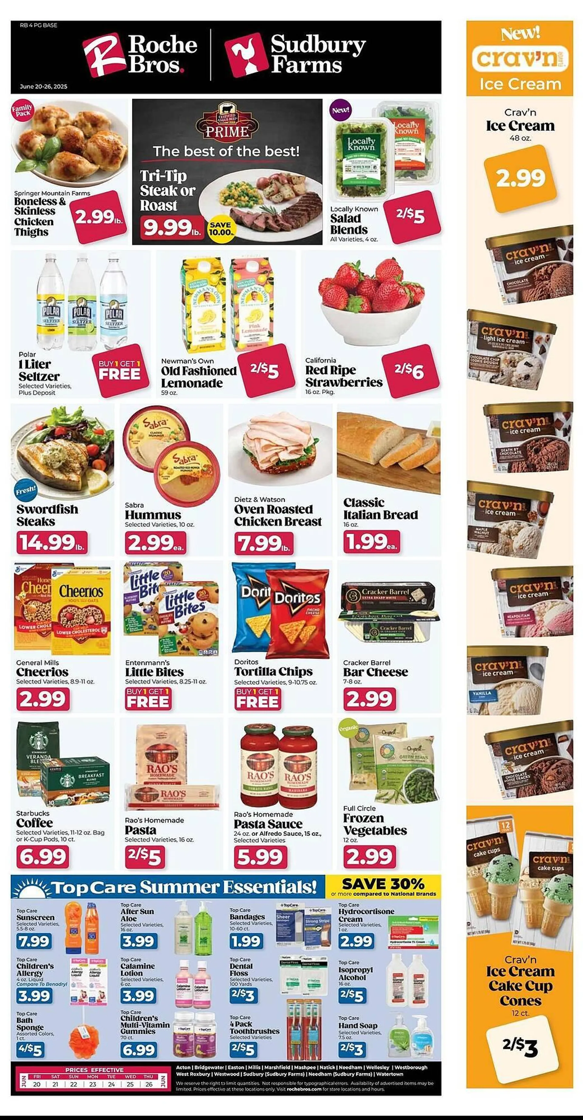 Weekly ad Roche Bros Weekly Ad from June 20 to June 26 2025 - Page 1