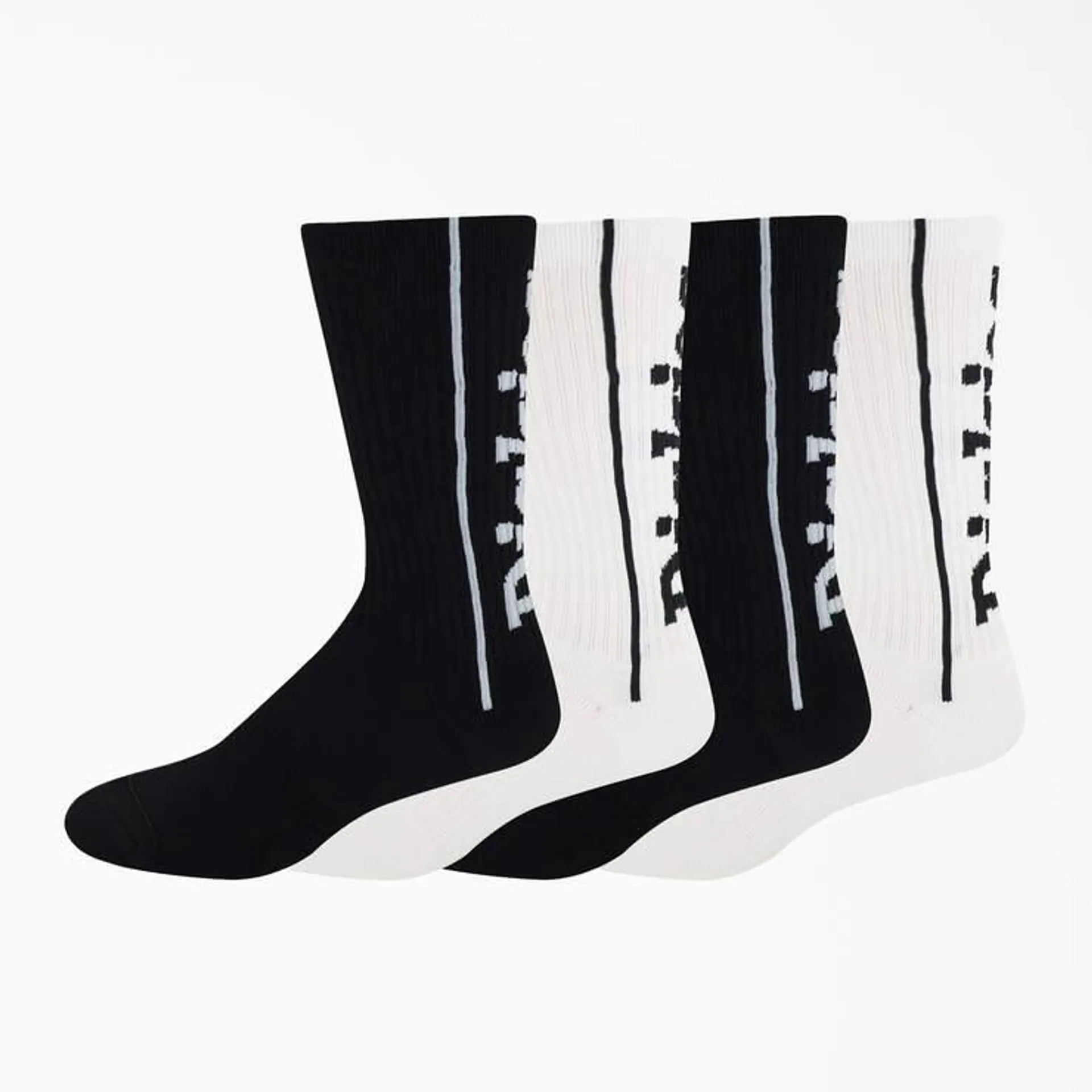 Logo Print Socks, Size 6-12, 4-Pack