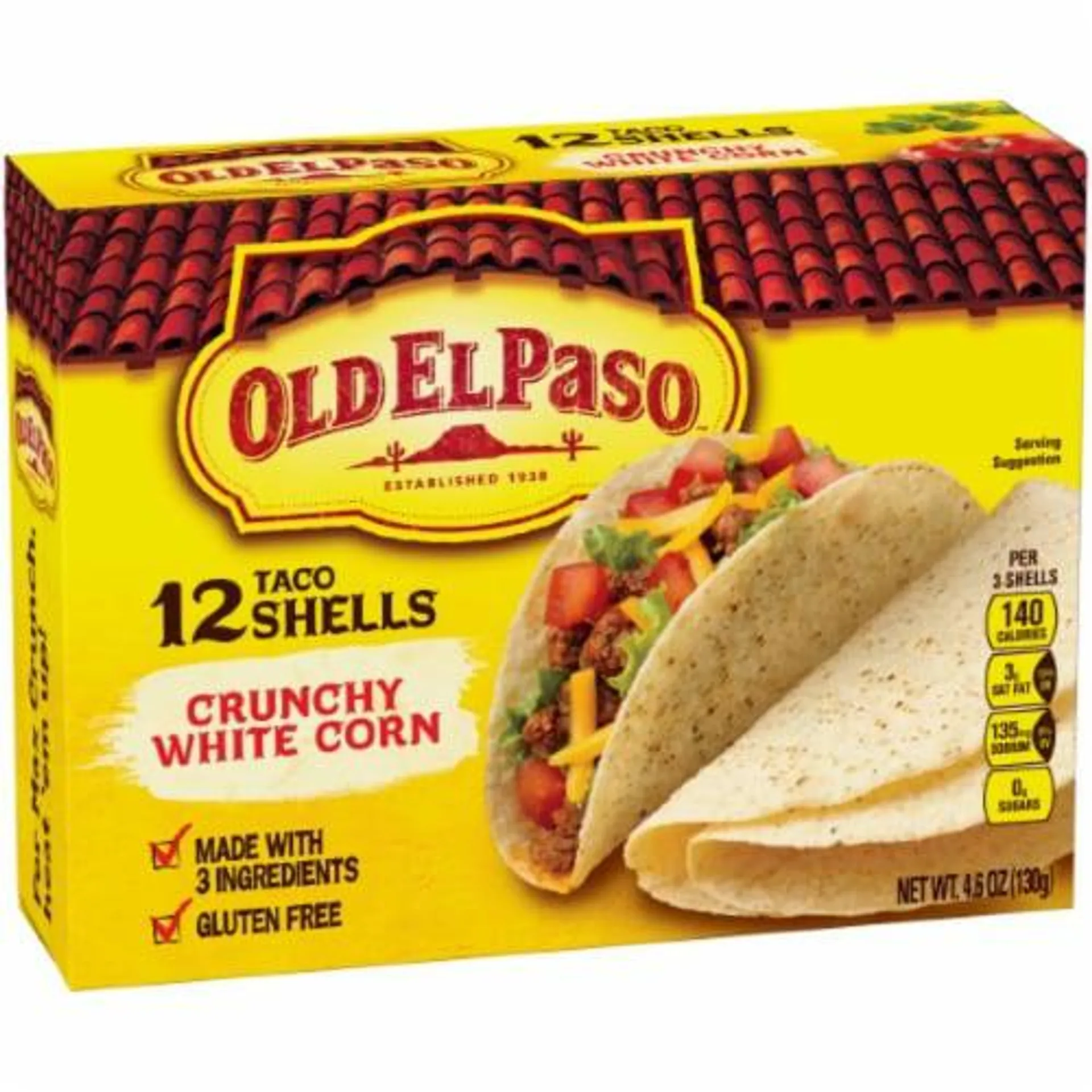 Old El Paso Crunchy White Corn Shells (Pack of 10)