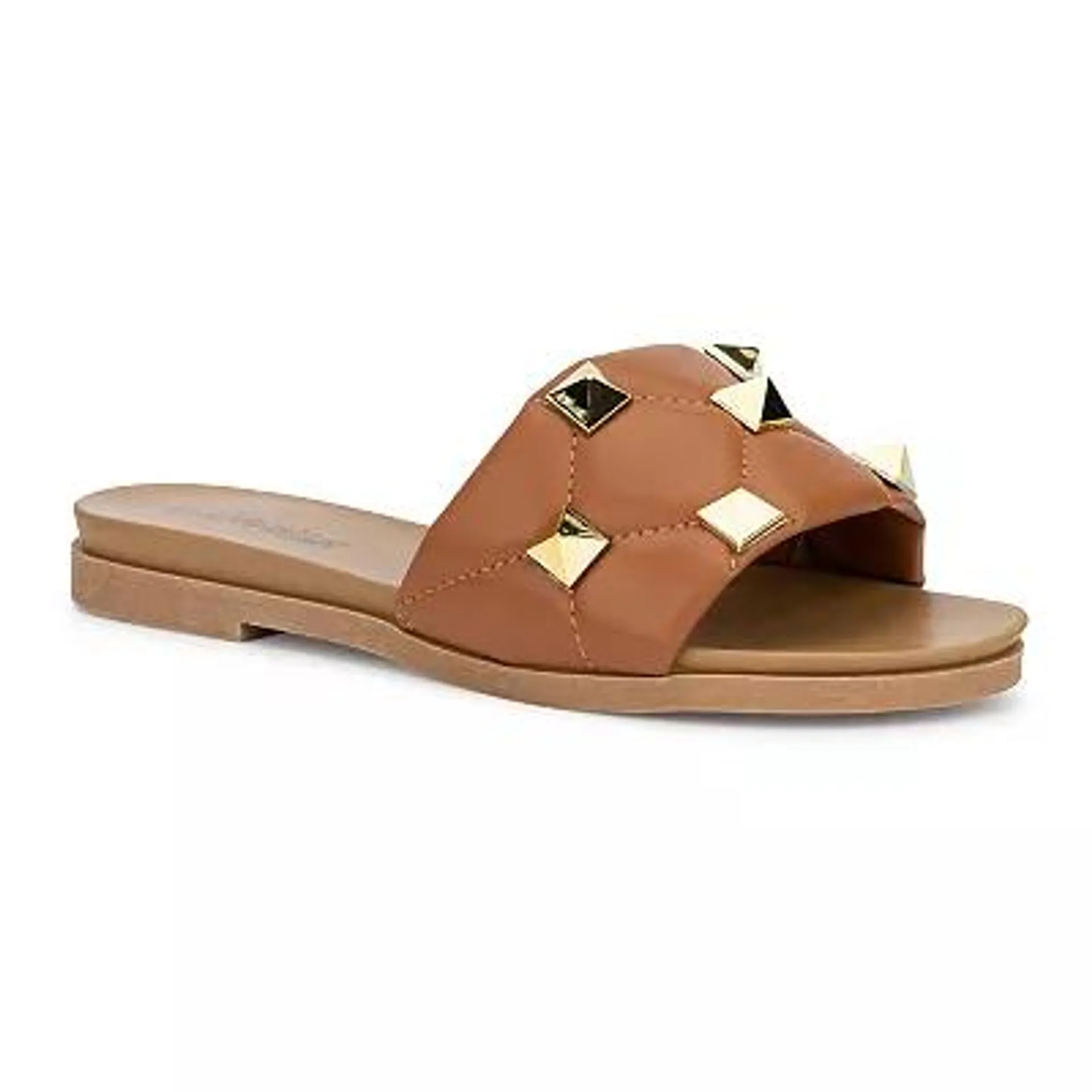 Olivia Miller Skylar Women's Studded Slide Sandals