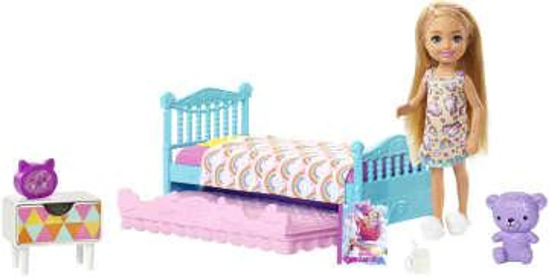 Barbie Club Chelsea Bedtime Doll And Bedroom Playset