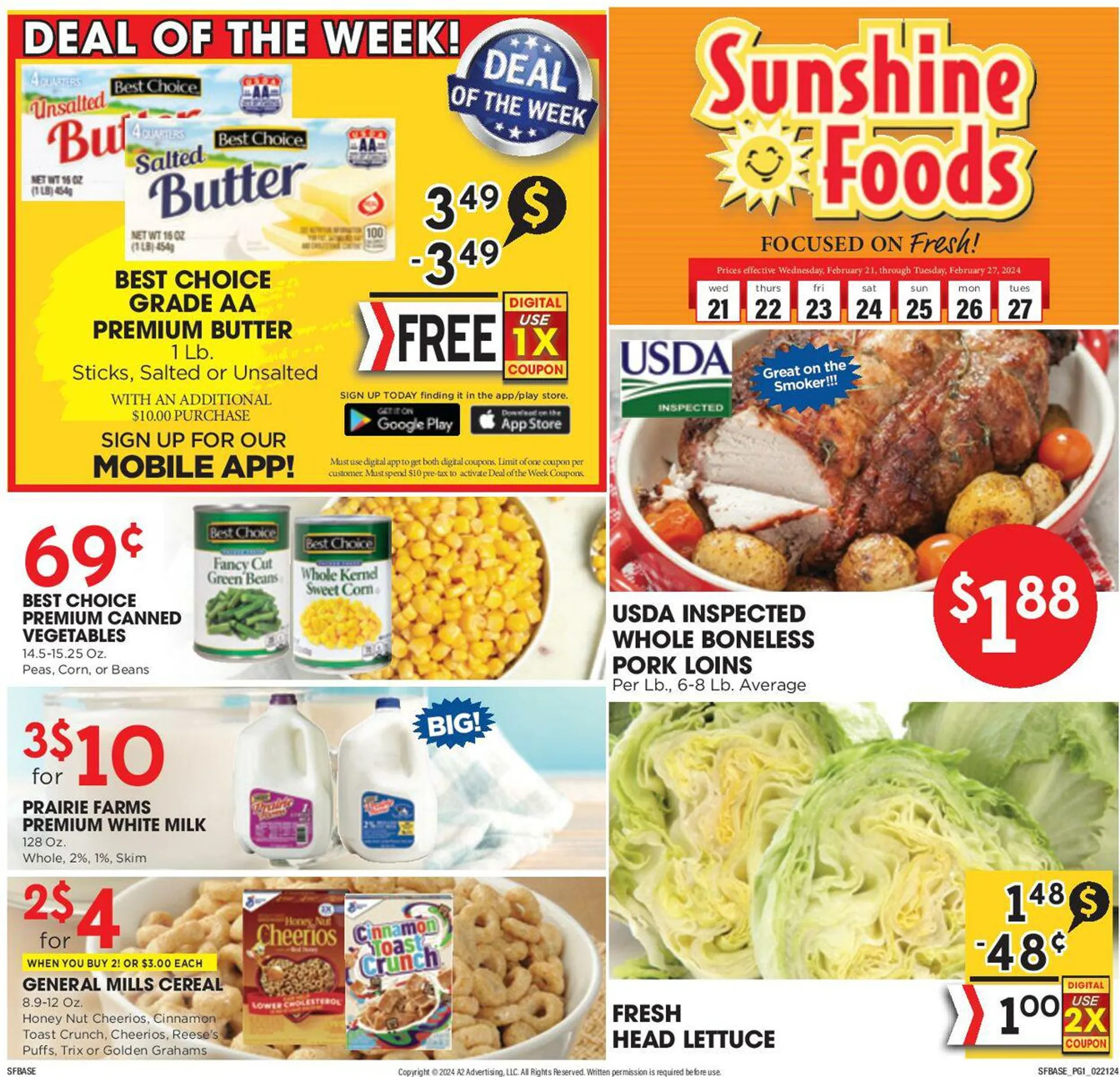Weekly ad Sunshine Foods from February 21 to February 27 2024 - Page 