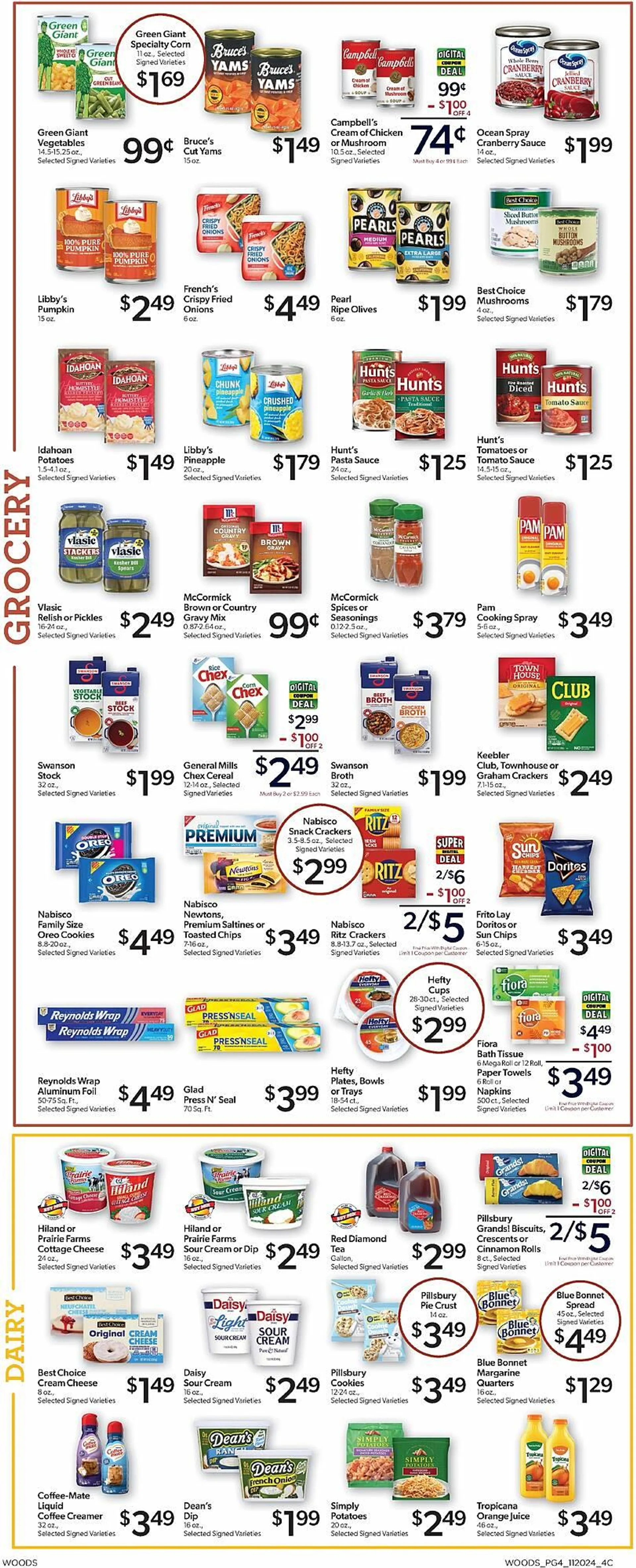 Weekly ad Woods Supermarket Weekly Ad from November 20 to December 3 2024 - Page 4