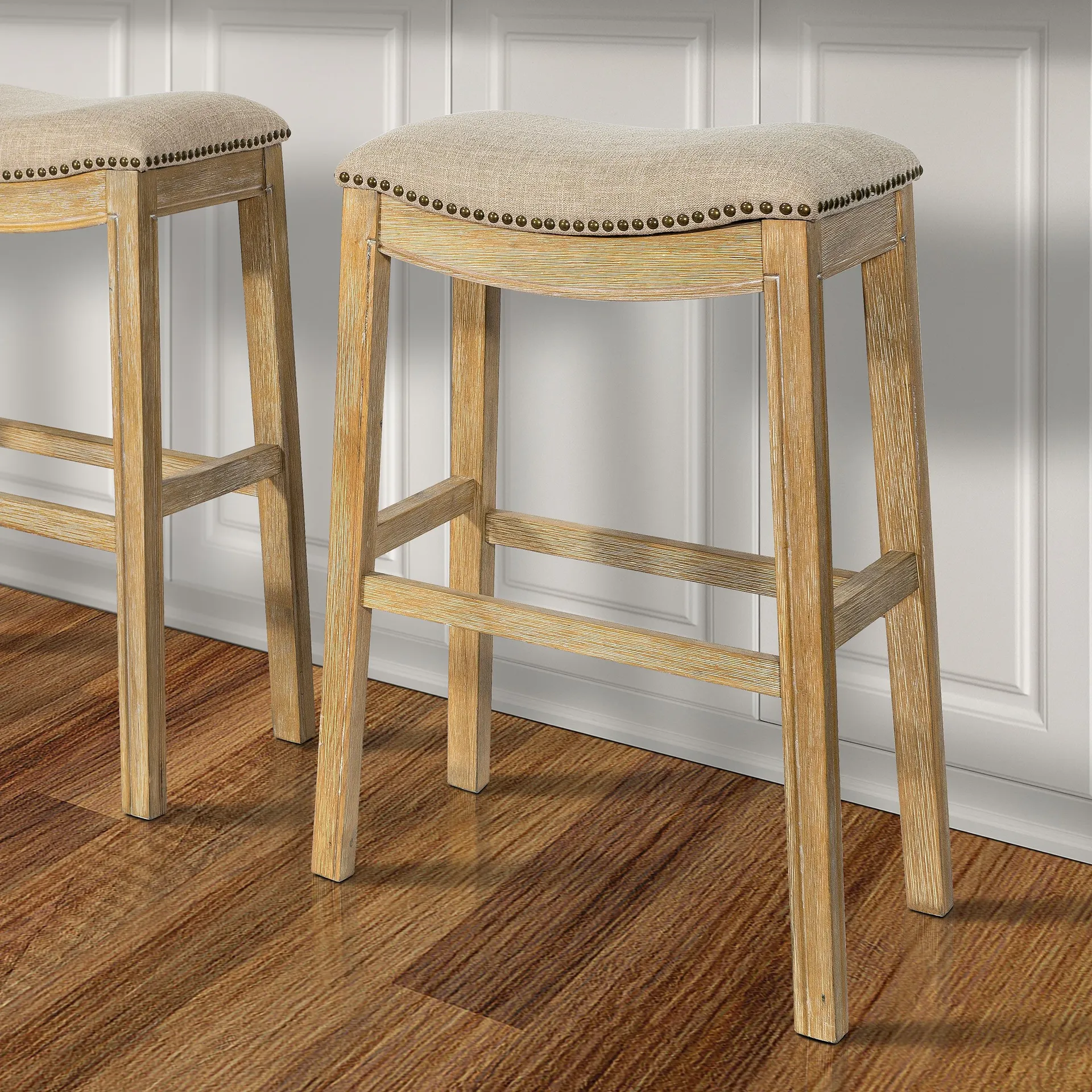 Farmhouse Saddle Seat Bar and Counter Stools