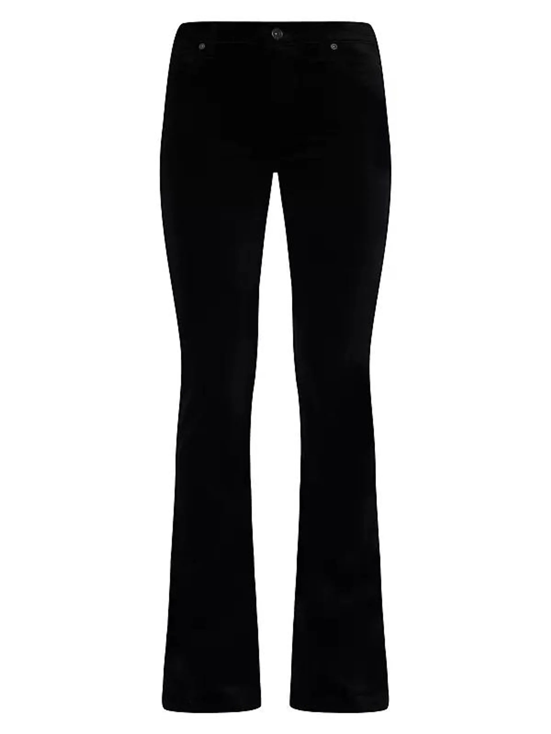 Ali Velvet Low-Rise Flared Jeans