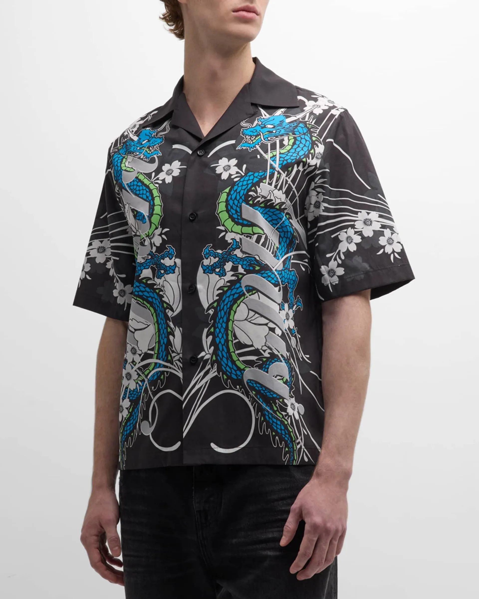 Men's Dragon Bowling Shirt