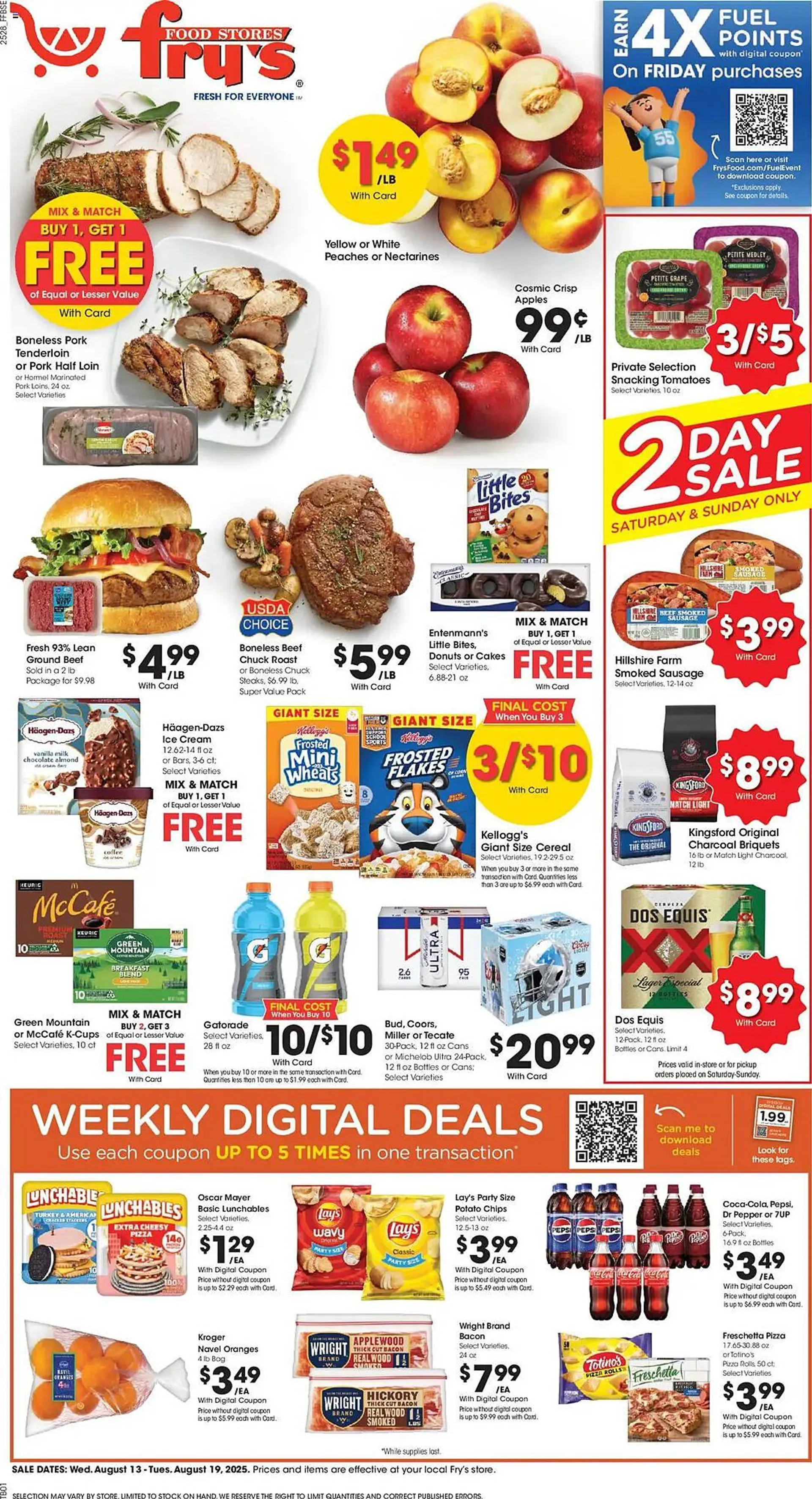 Weekly ad Fry's Weekly Ad from August 13 to August 20 2025 - Page 1