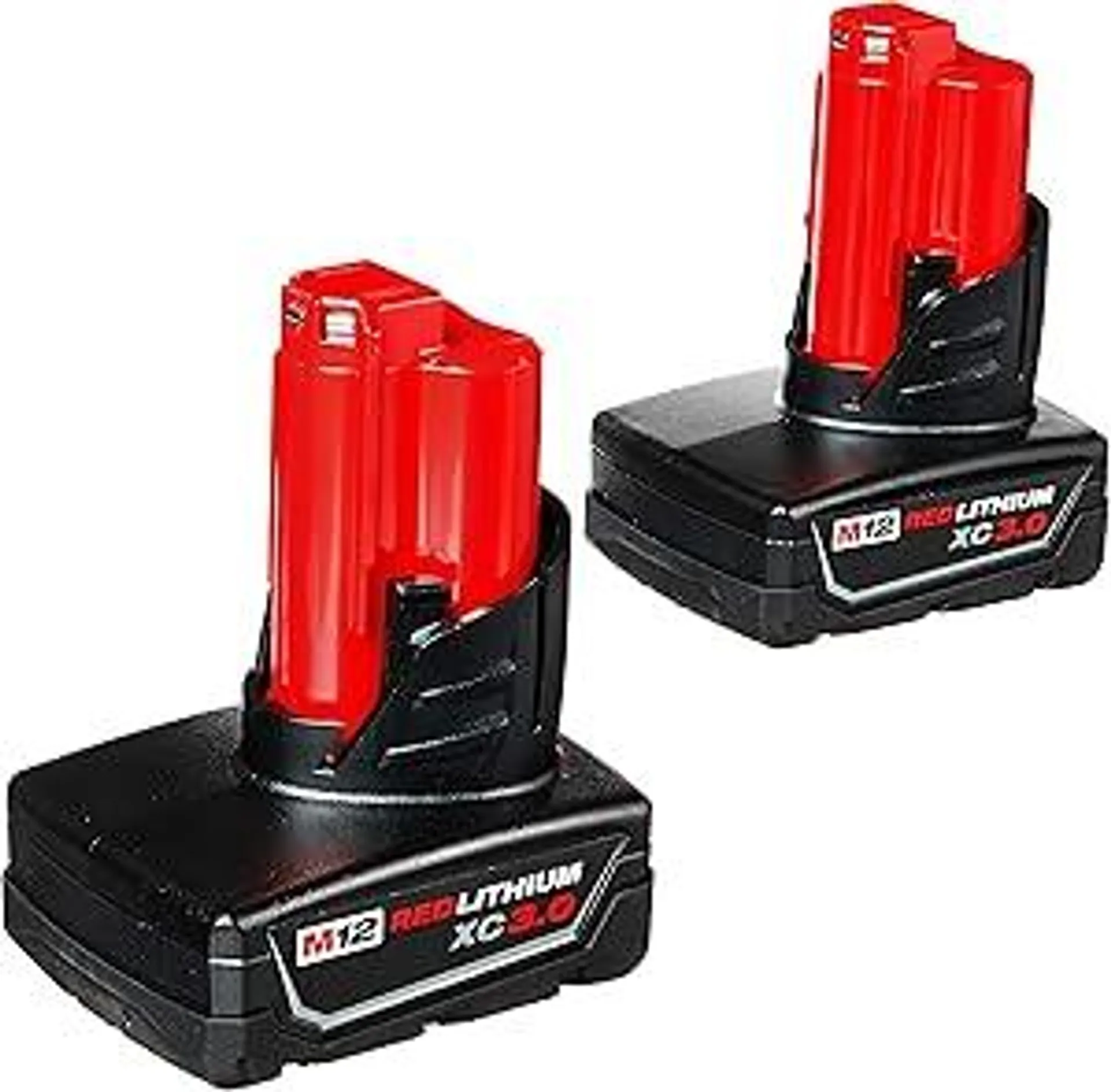 Milwaukee 48-11-2412 Twin Pack of 3.0 Amp Hour Extended Capacity 12V Lithium Ion Batteries