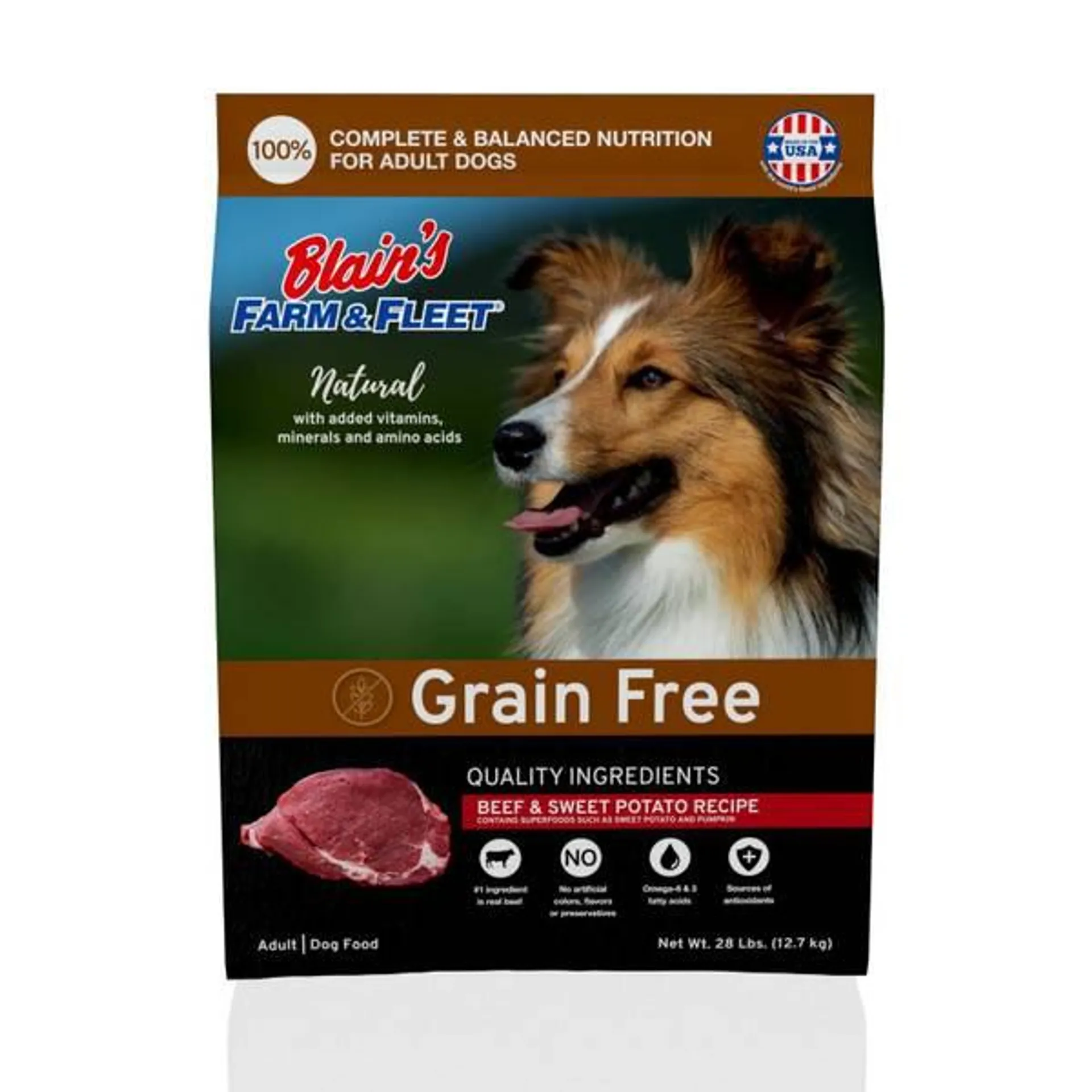 28 lb Grain Free Beef & Sweet Potato Dog Food