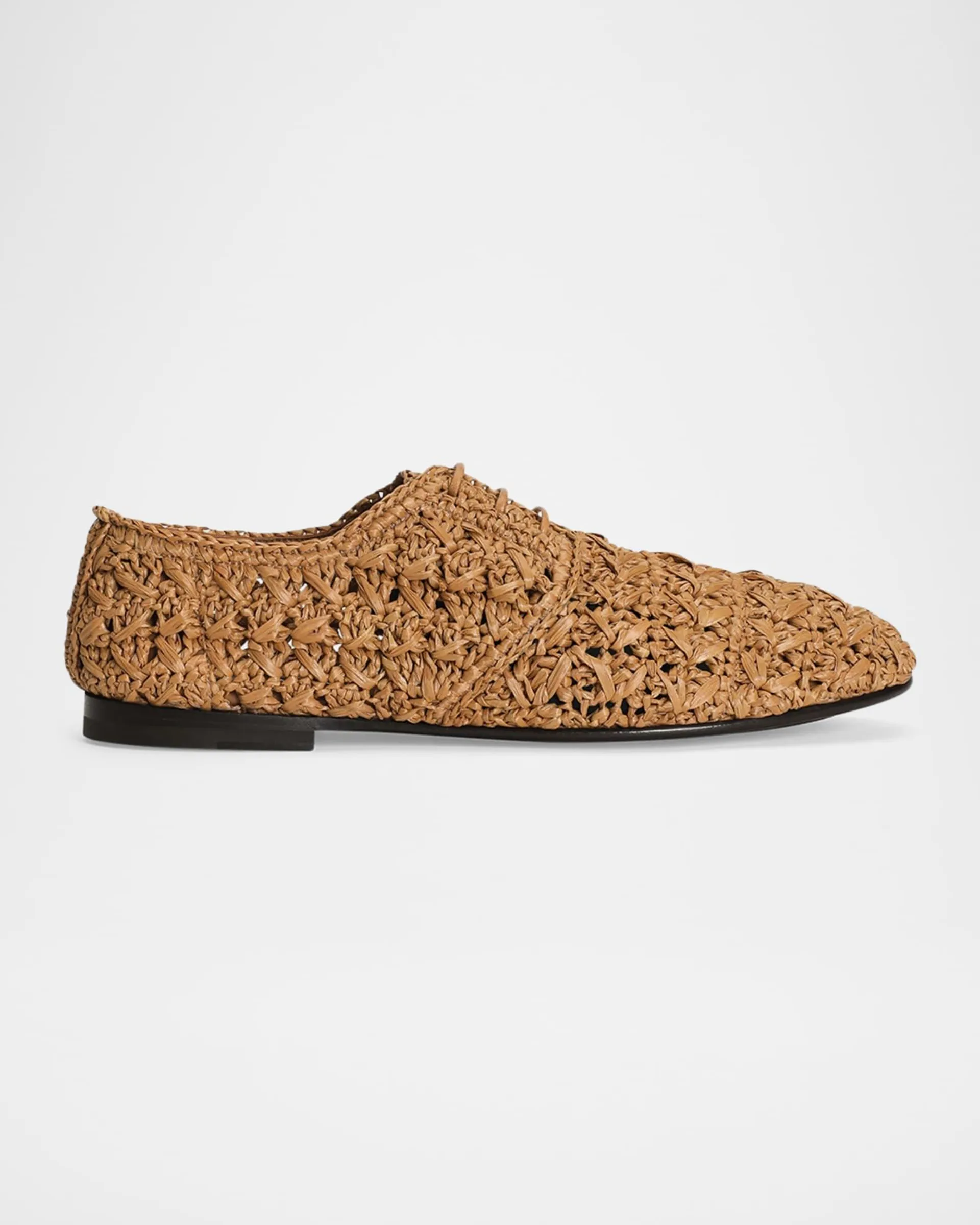Men's Woven Raffia Derby Shoes