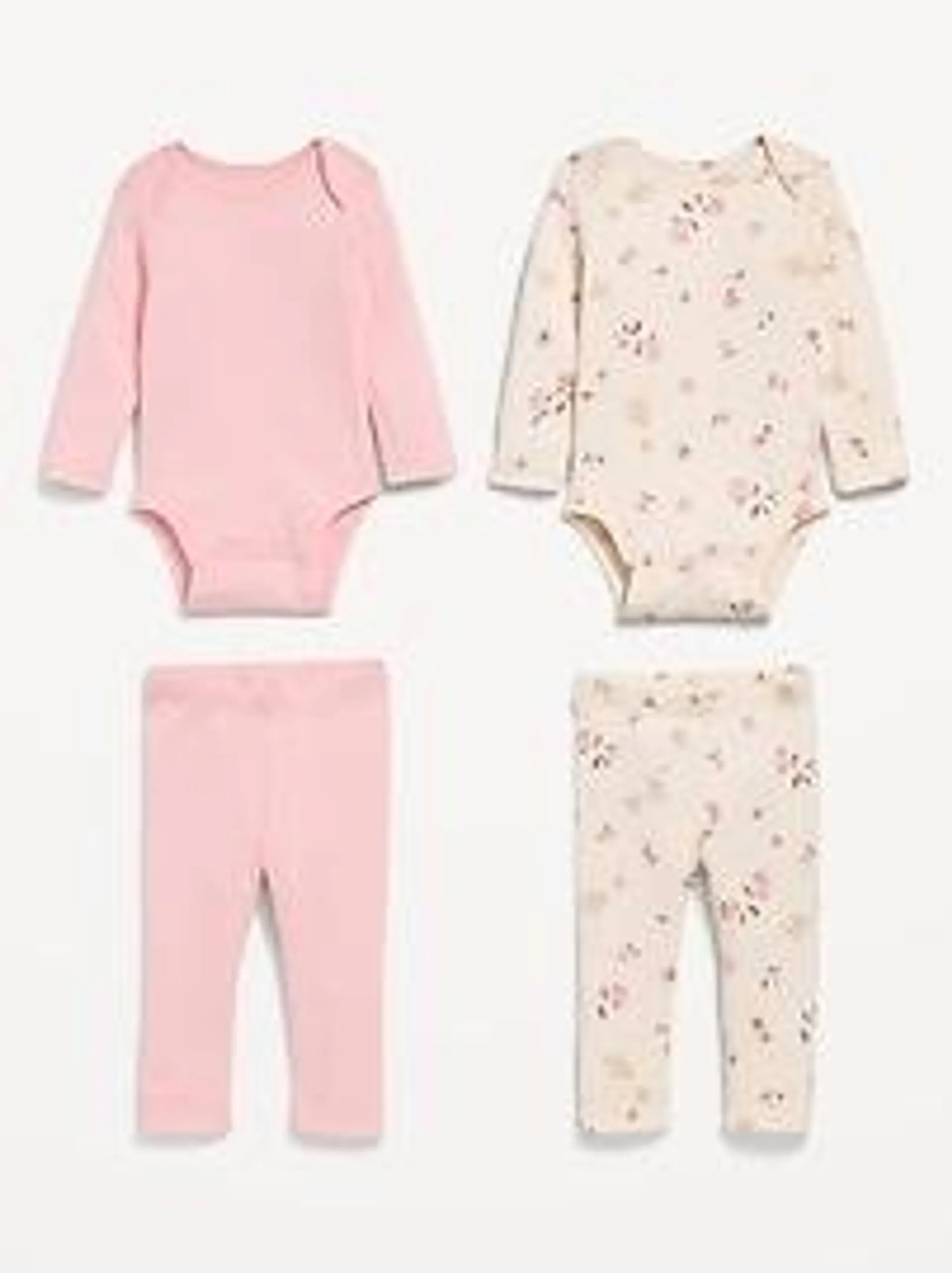 Bodysuit and Leggings 4-Pack for Baby