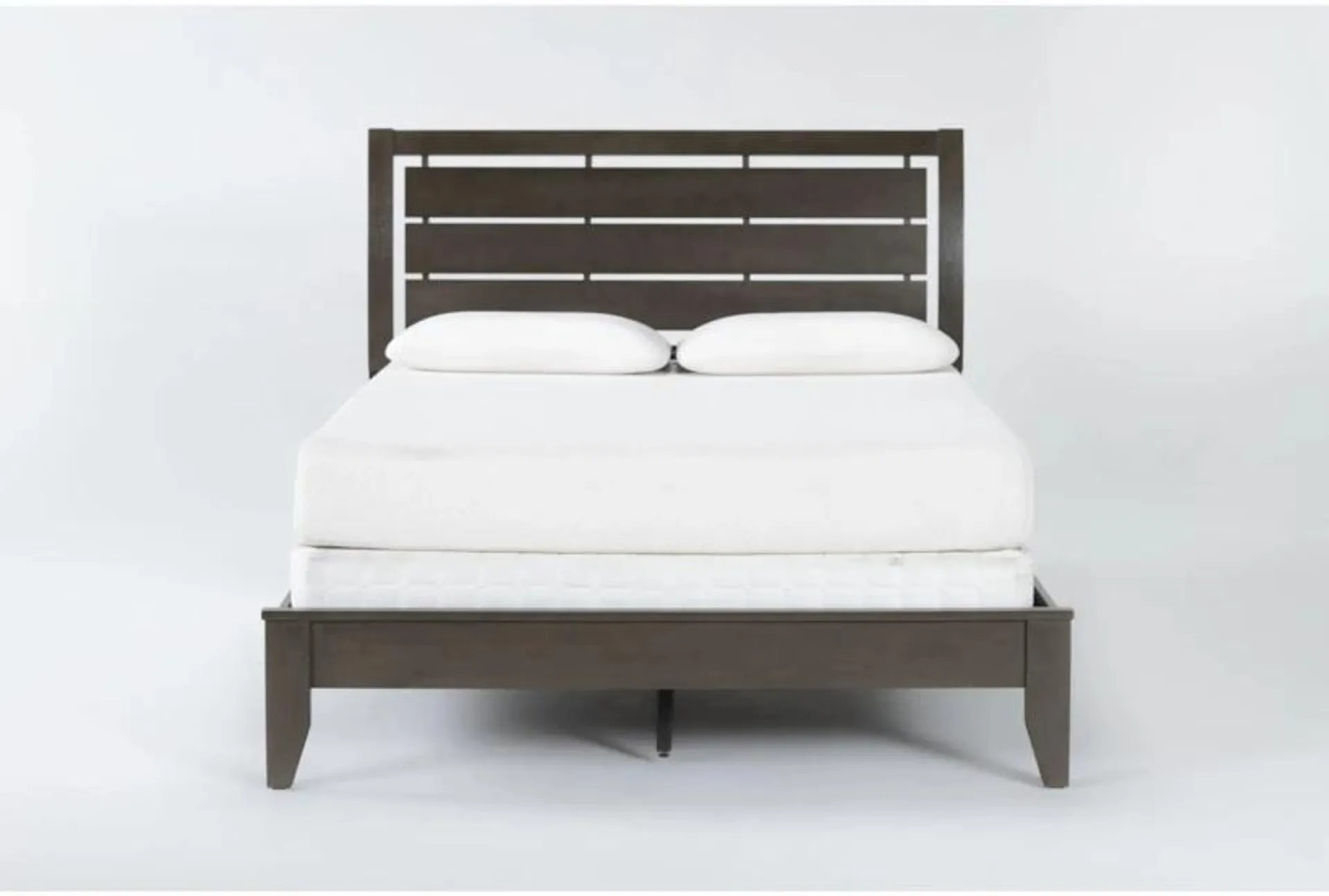 Eva Grey Queen Wood Sleigh Bed