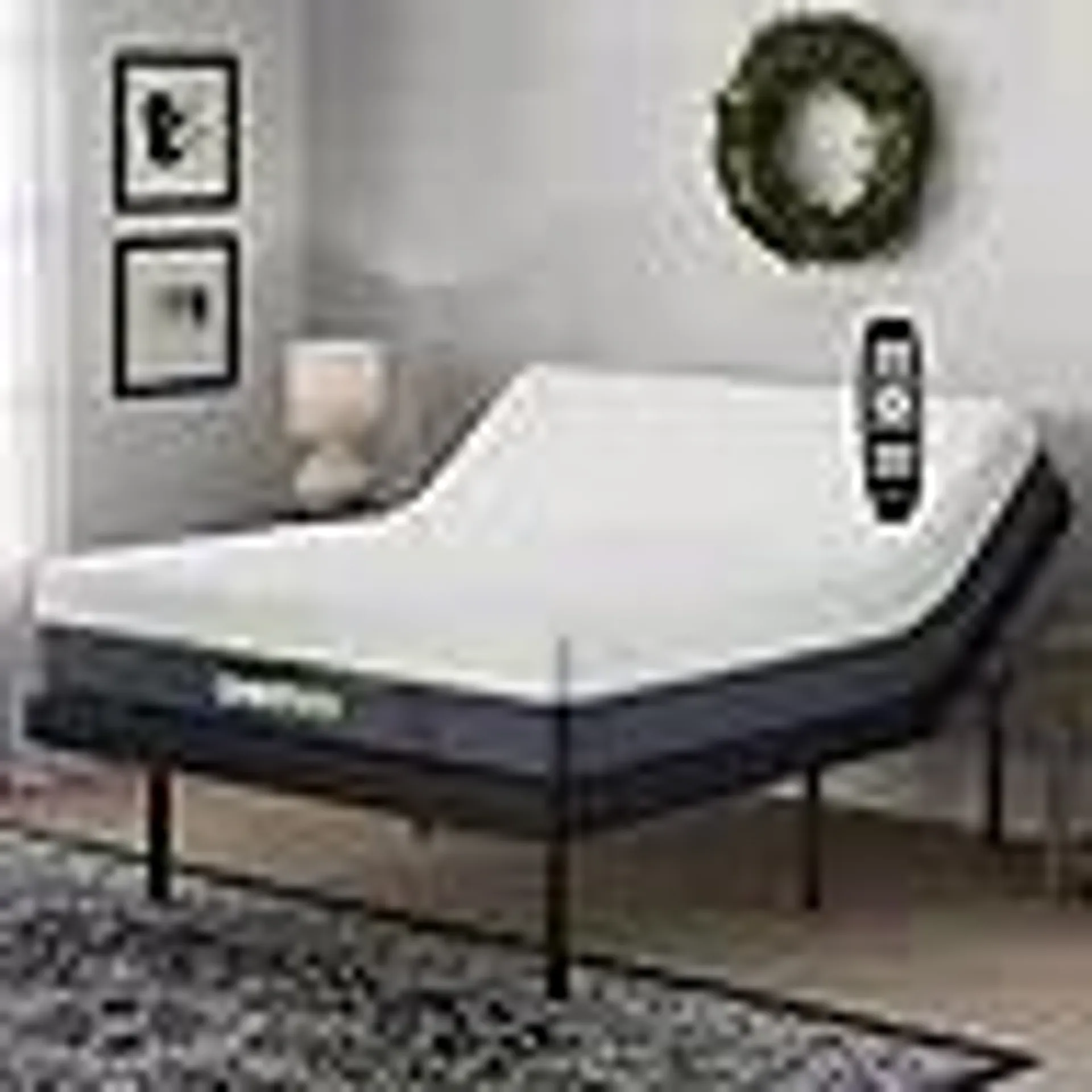 GhostBed Medium Firm Memory Foam Mattress and Adjustable Base Set