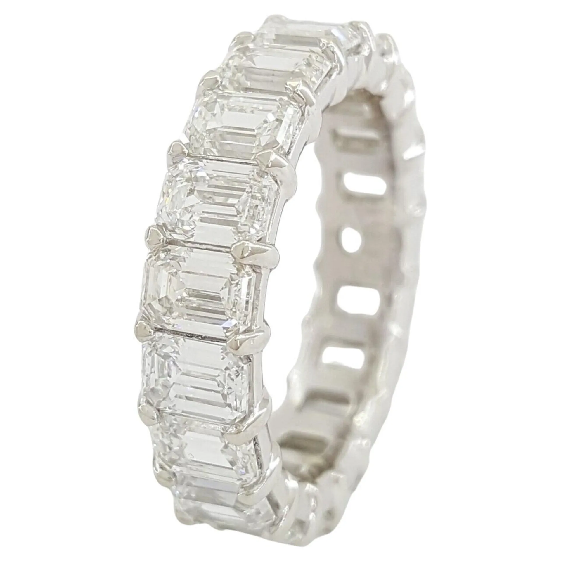 6 Carat Emerald Cut Diamond Eternity Ring