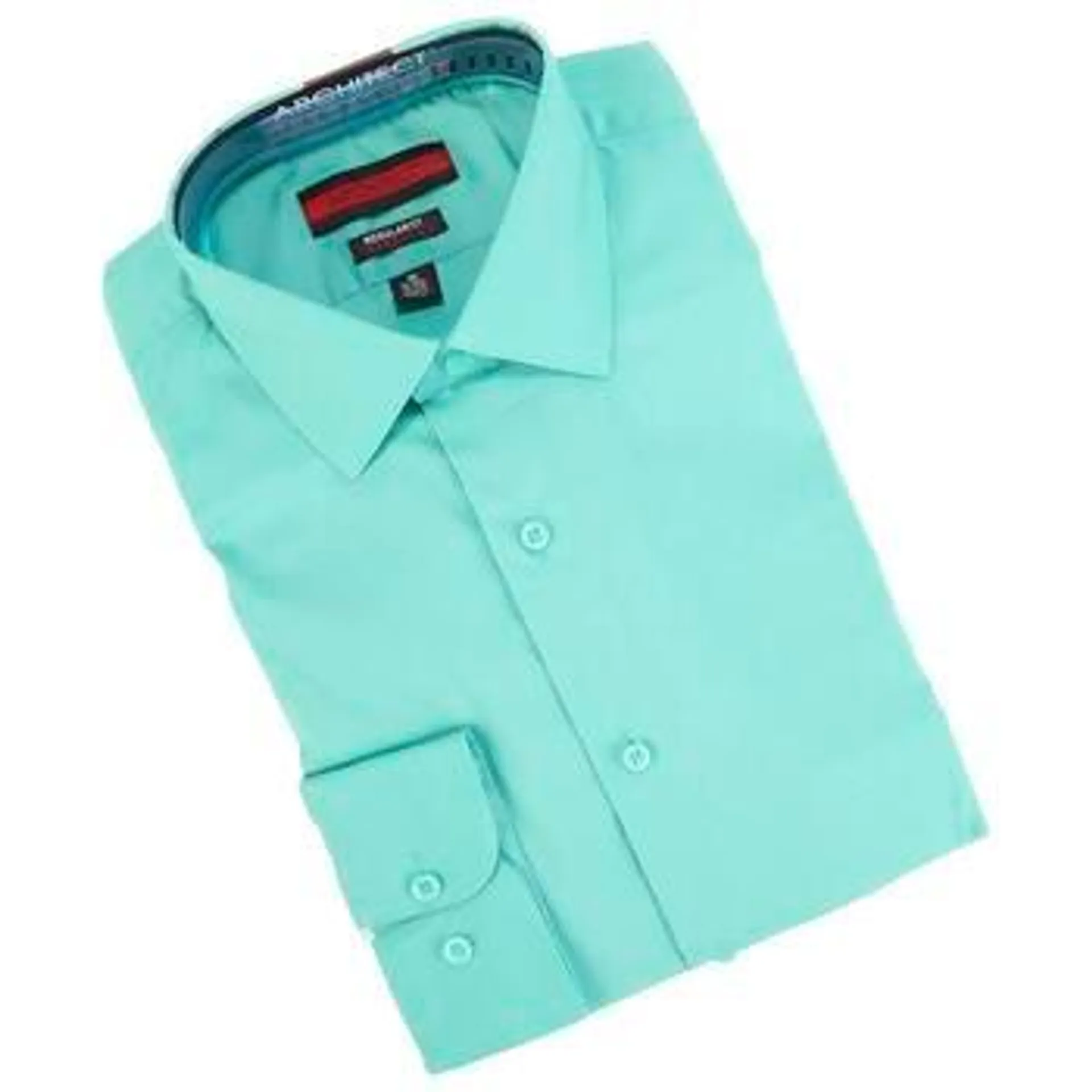 Mens Architect® Fitted Stretch Dress Shirt - Turquoise