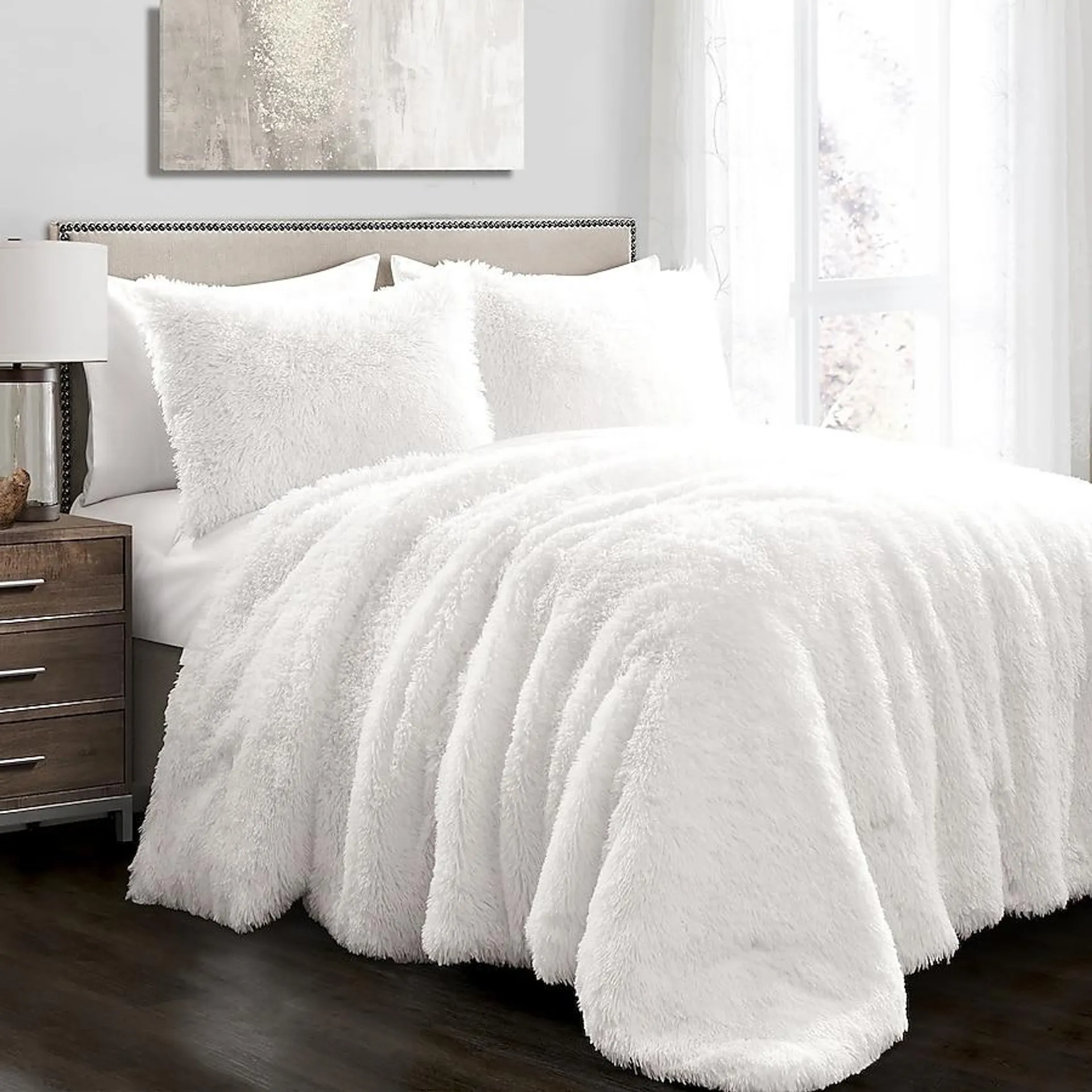 Lush Decor Wheat Solid King Comforter with (Fill)