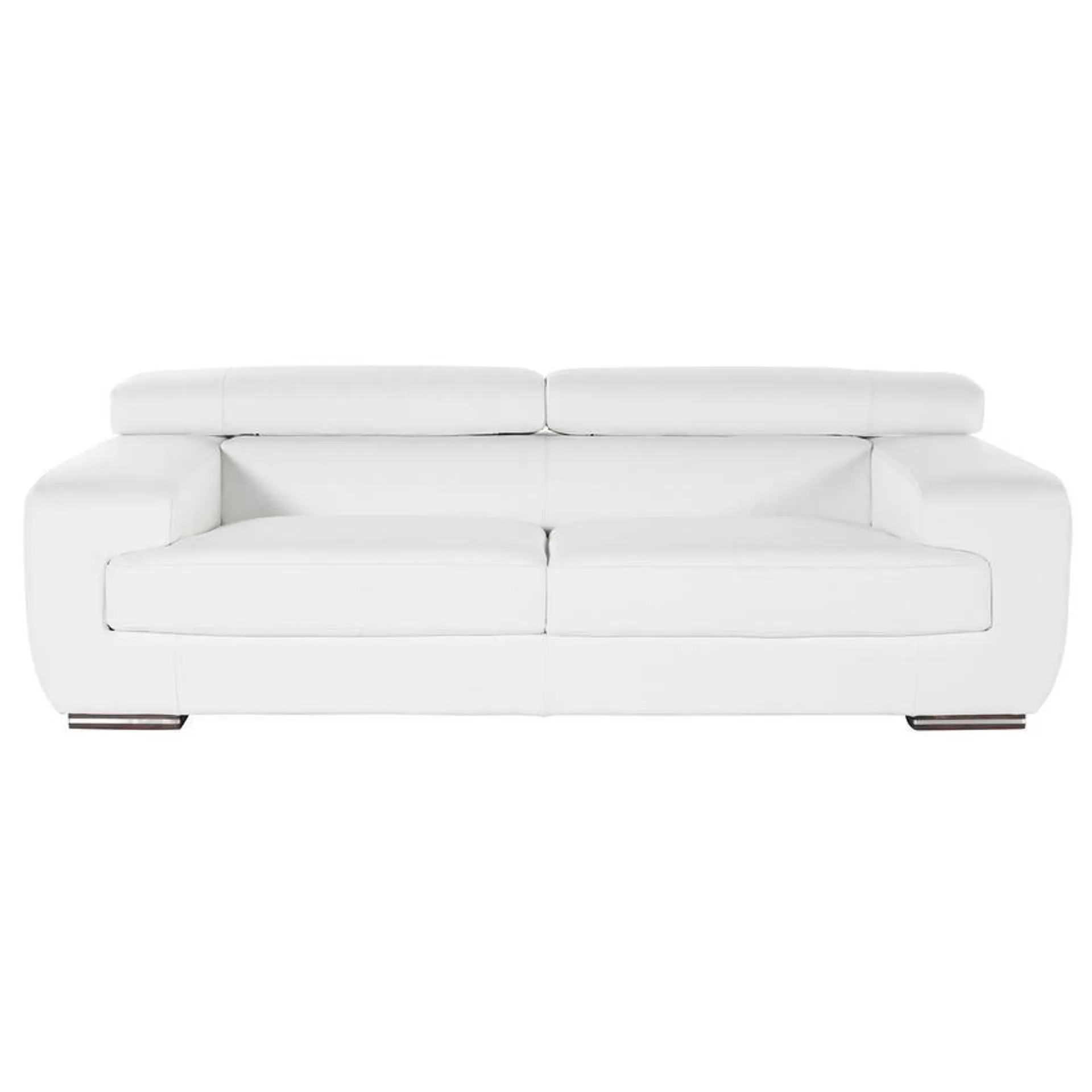 Grace White Leather Sofa