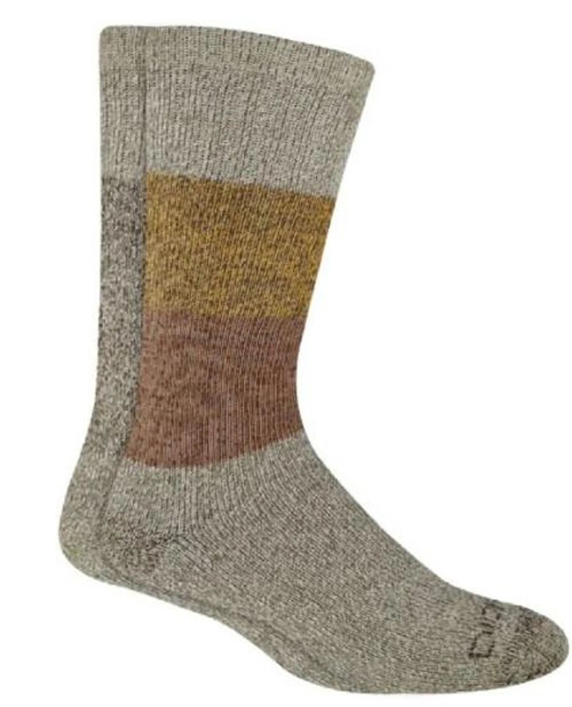 Dickies Men's Khaki Pattern Charcoal Brushed Thermal Crew Socks - Assorted, 2 Pk