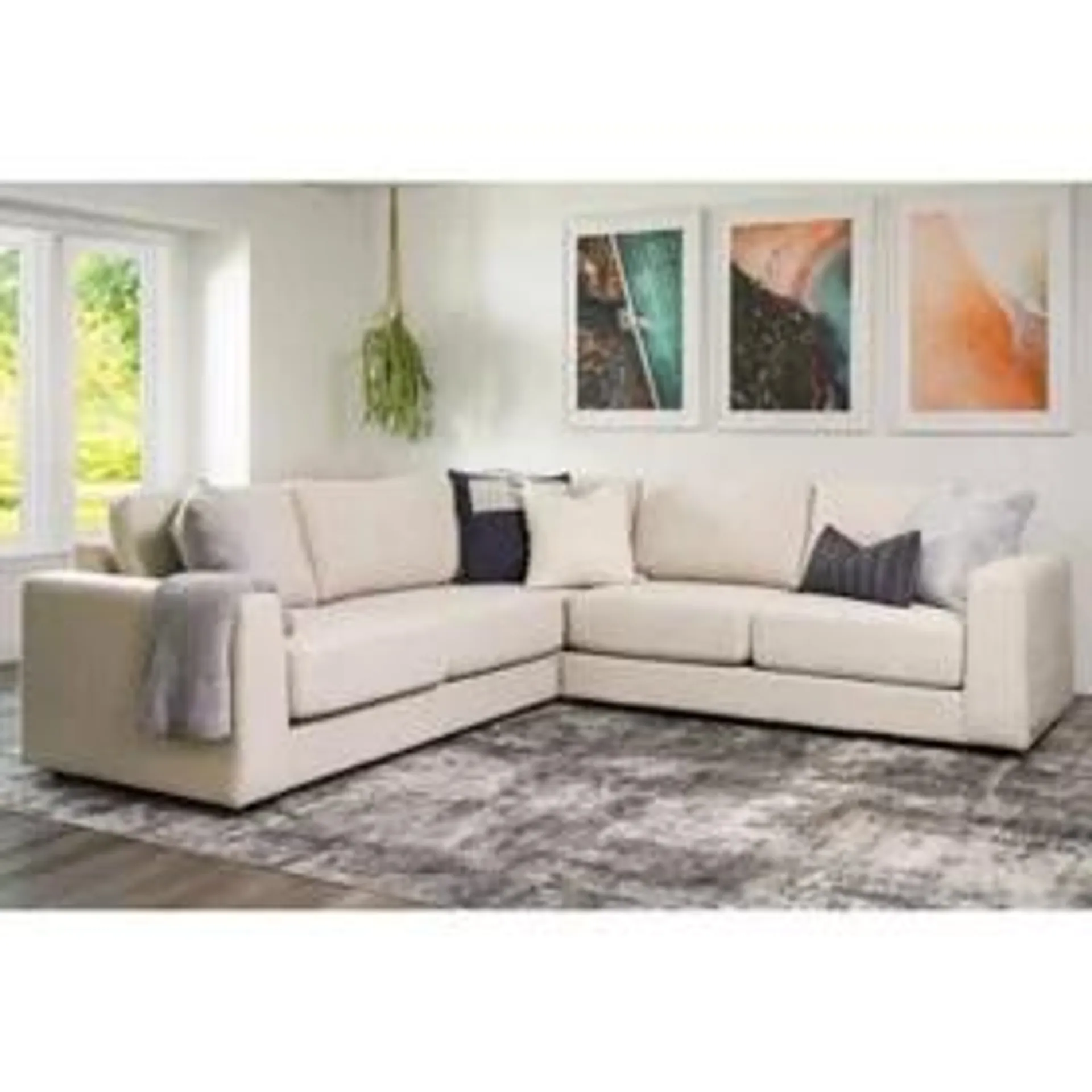 Elliot Stain-Resistant 3-Piece Sectional, Assorted Colors