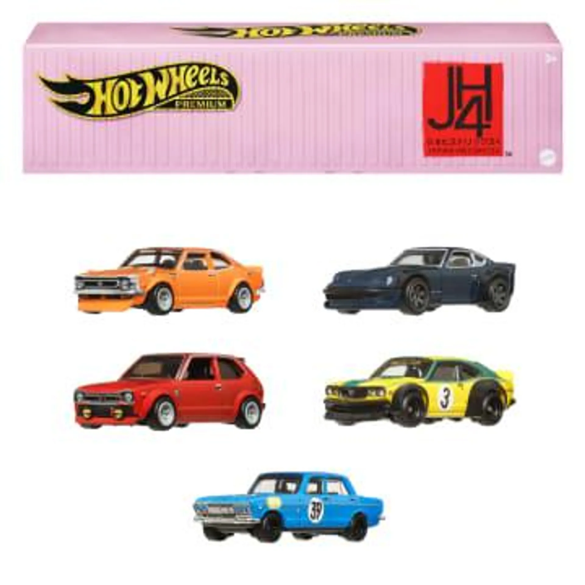 Hot Wheels Premium Car Culture Japan Historics 4 5-Vehicle Set in Collectible Container