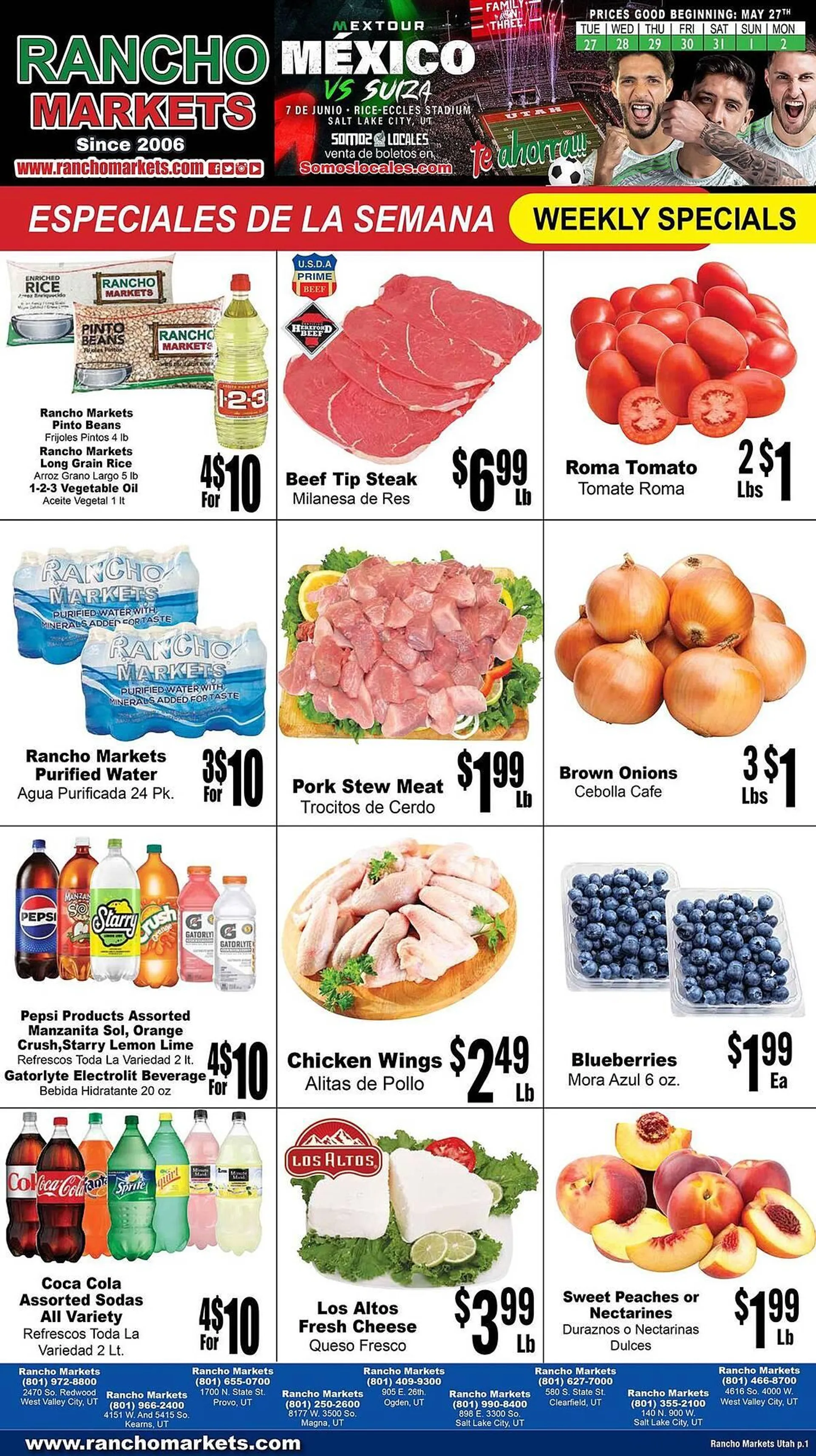 Weekly ad Rancho Markets Weekly Ad from May 27 to June 2 2025 - Page 1
