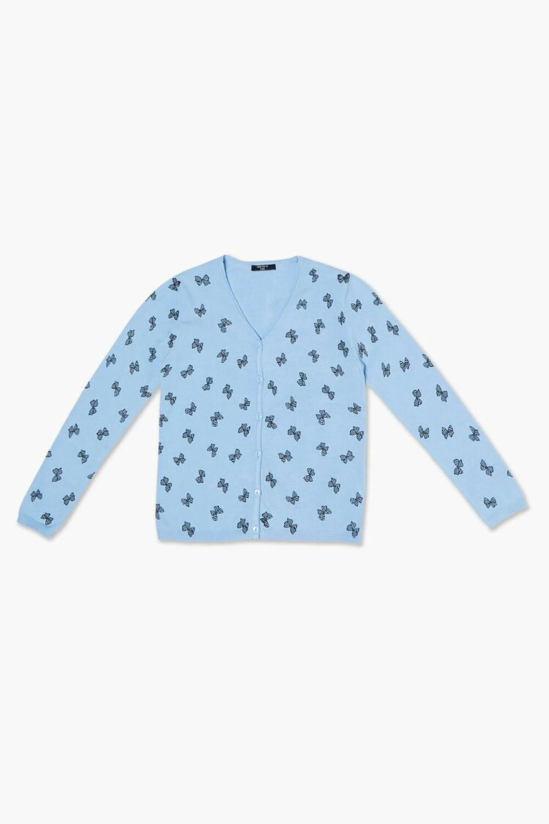 Girls Butterfly Print Cardigan Sweater (Kids)