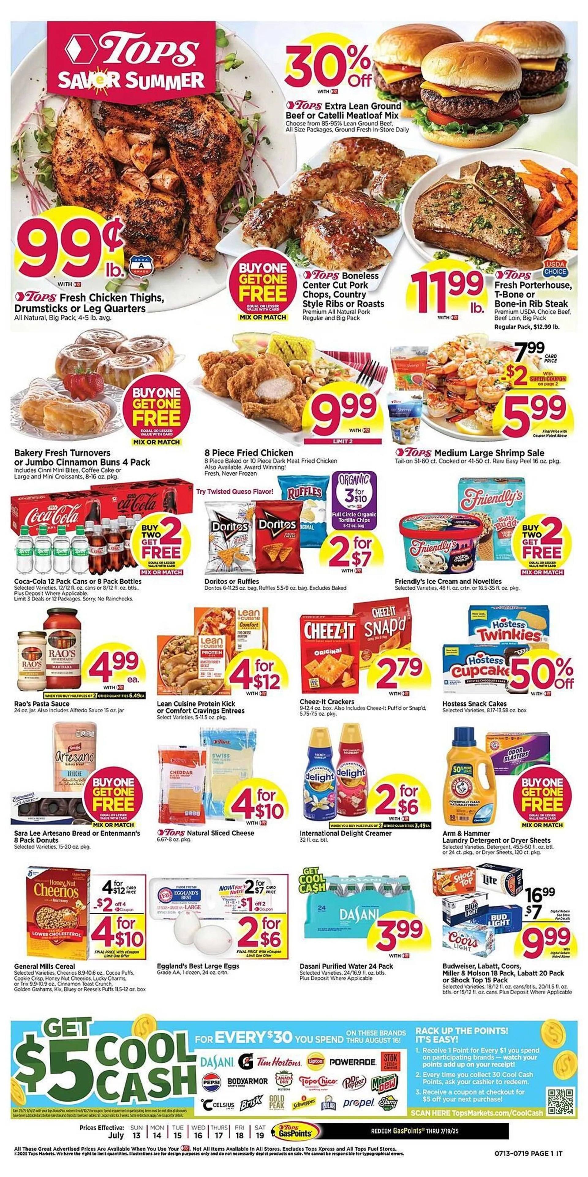 Weekly ad Tops Weekly Ad from July 13 to July 19 2025 - Page 1
