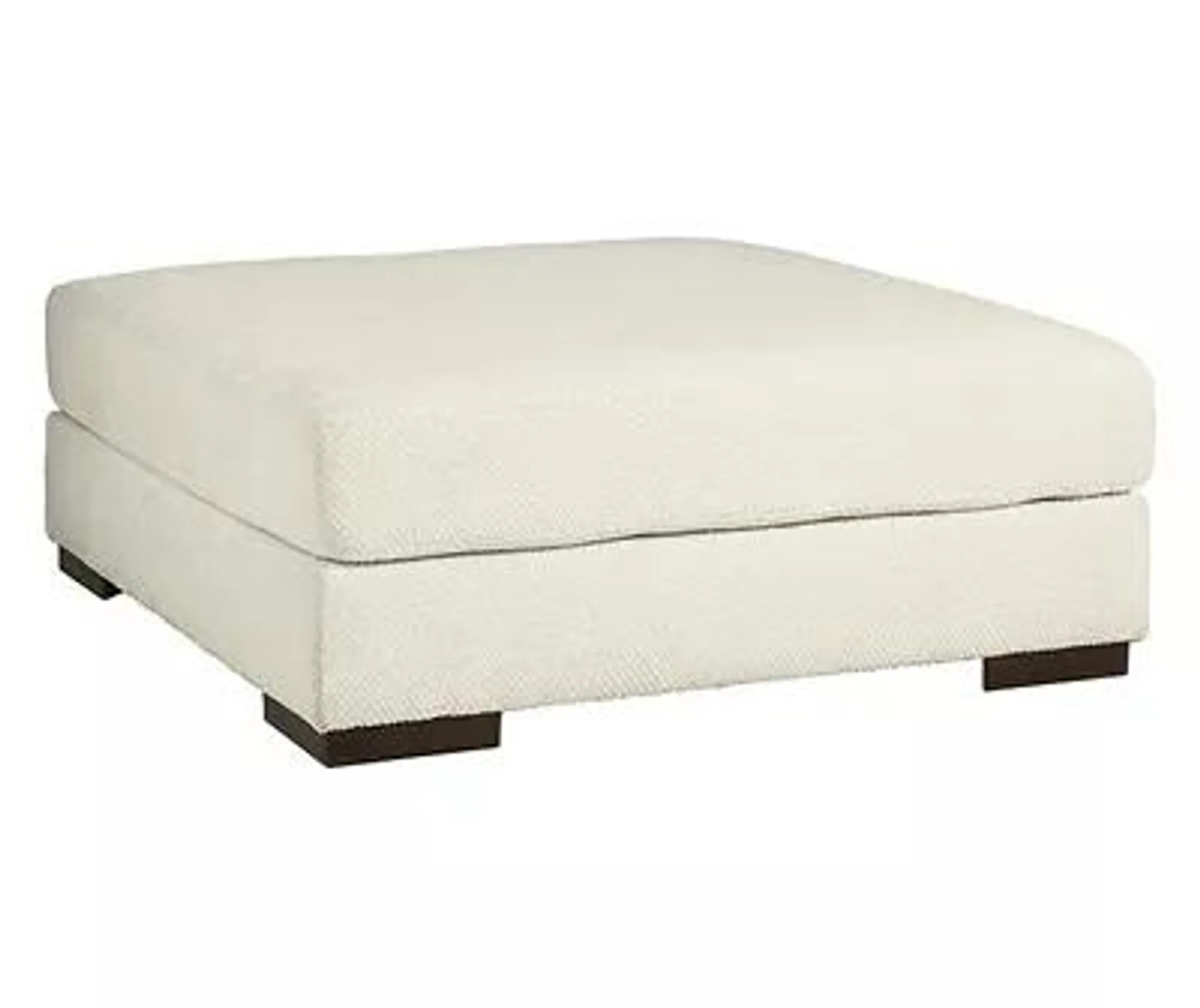 Zada White Oversize Accent Ottoman