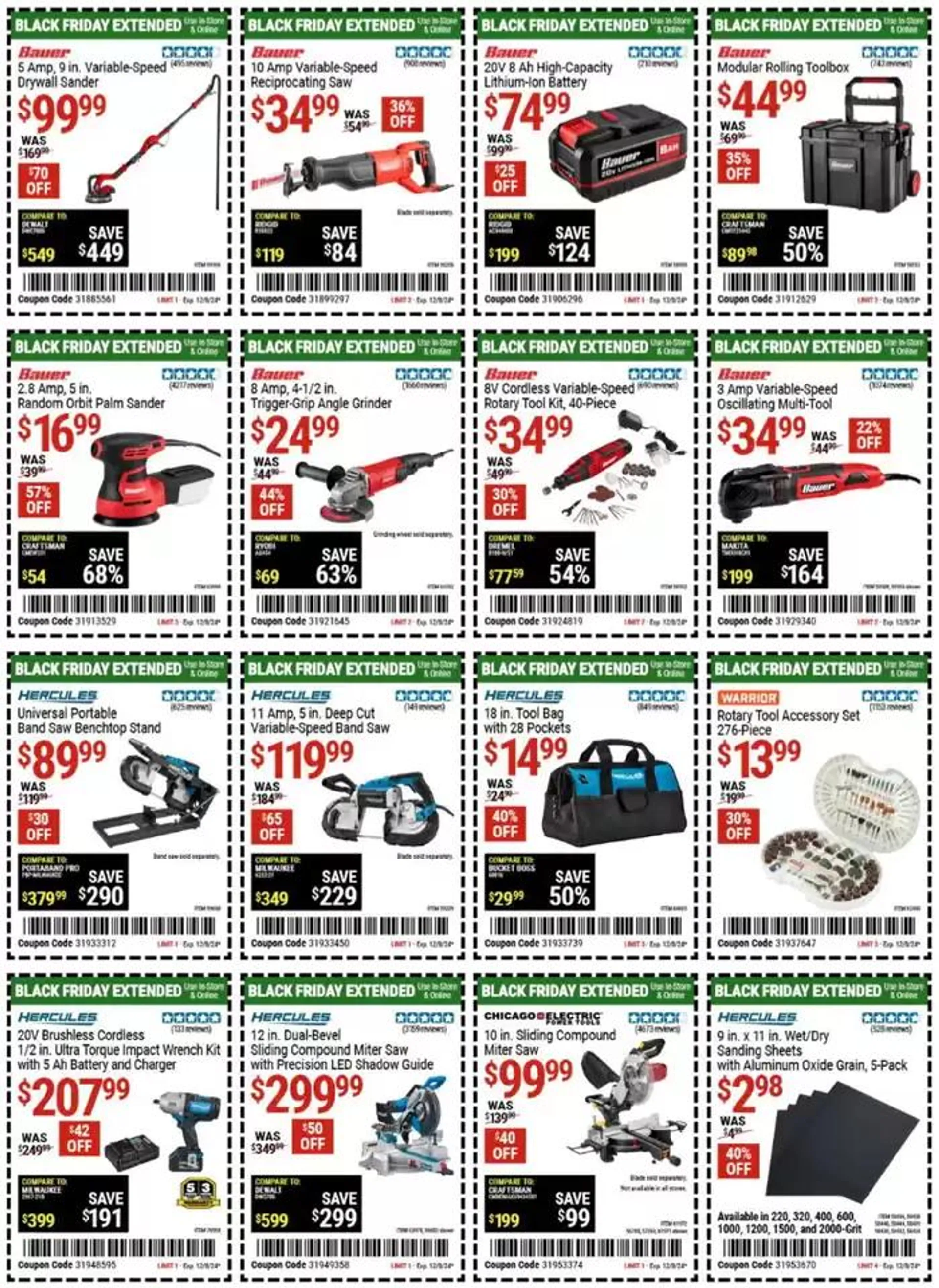 Weekly ad Harbor Freight Tools weekly ad from December 6 to December 20 2024 - Page 10