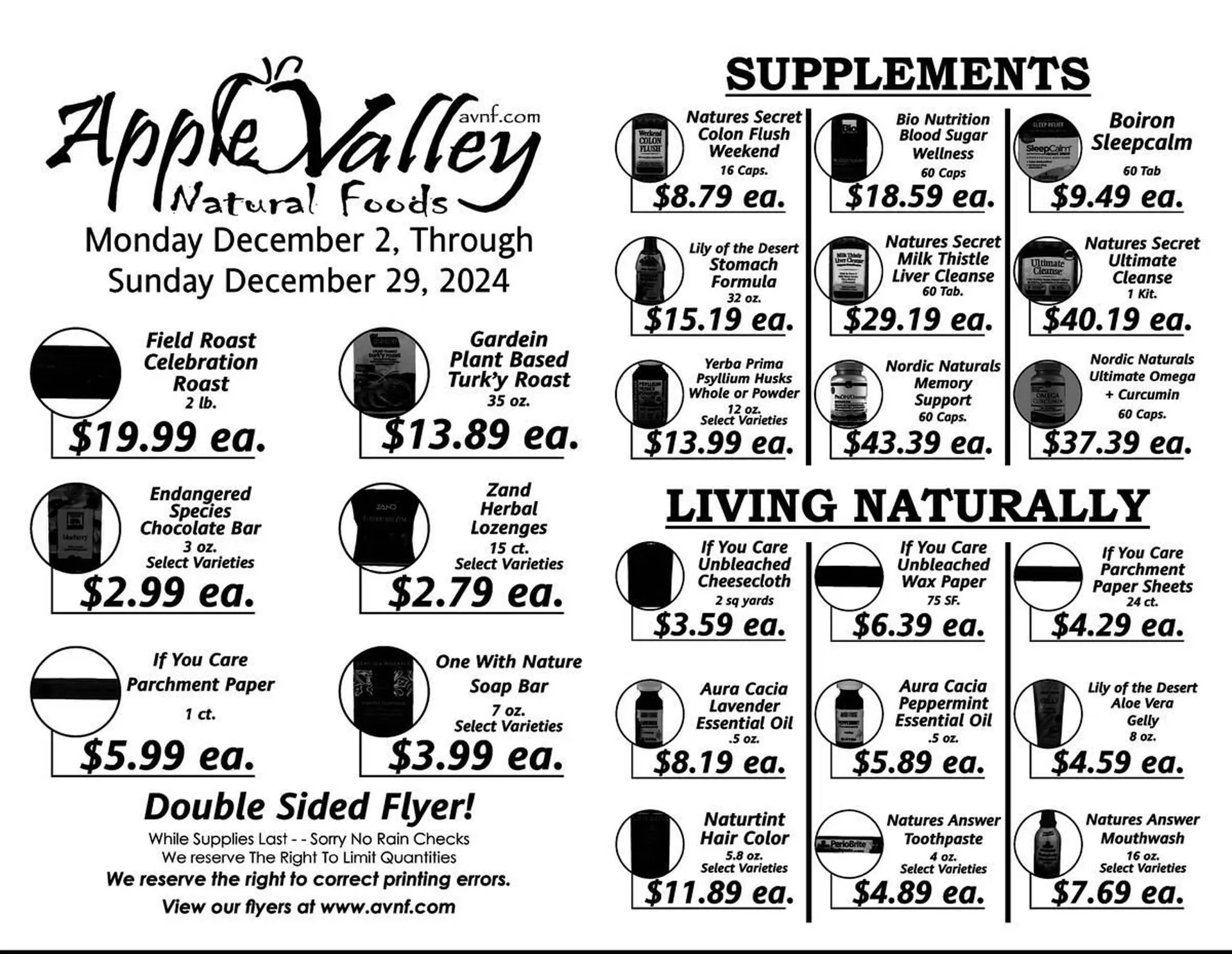 Apple Valley Natural Foods Weekly Ad - 1