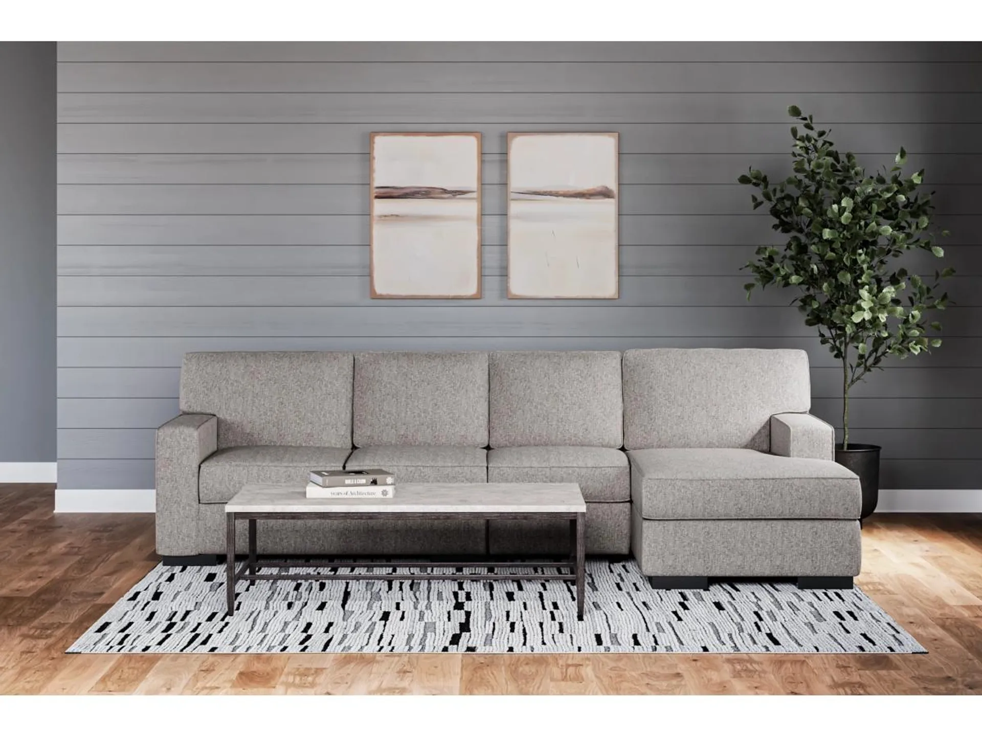 Ashlor Nuvella ® 3-Piece Sectional with Chaise