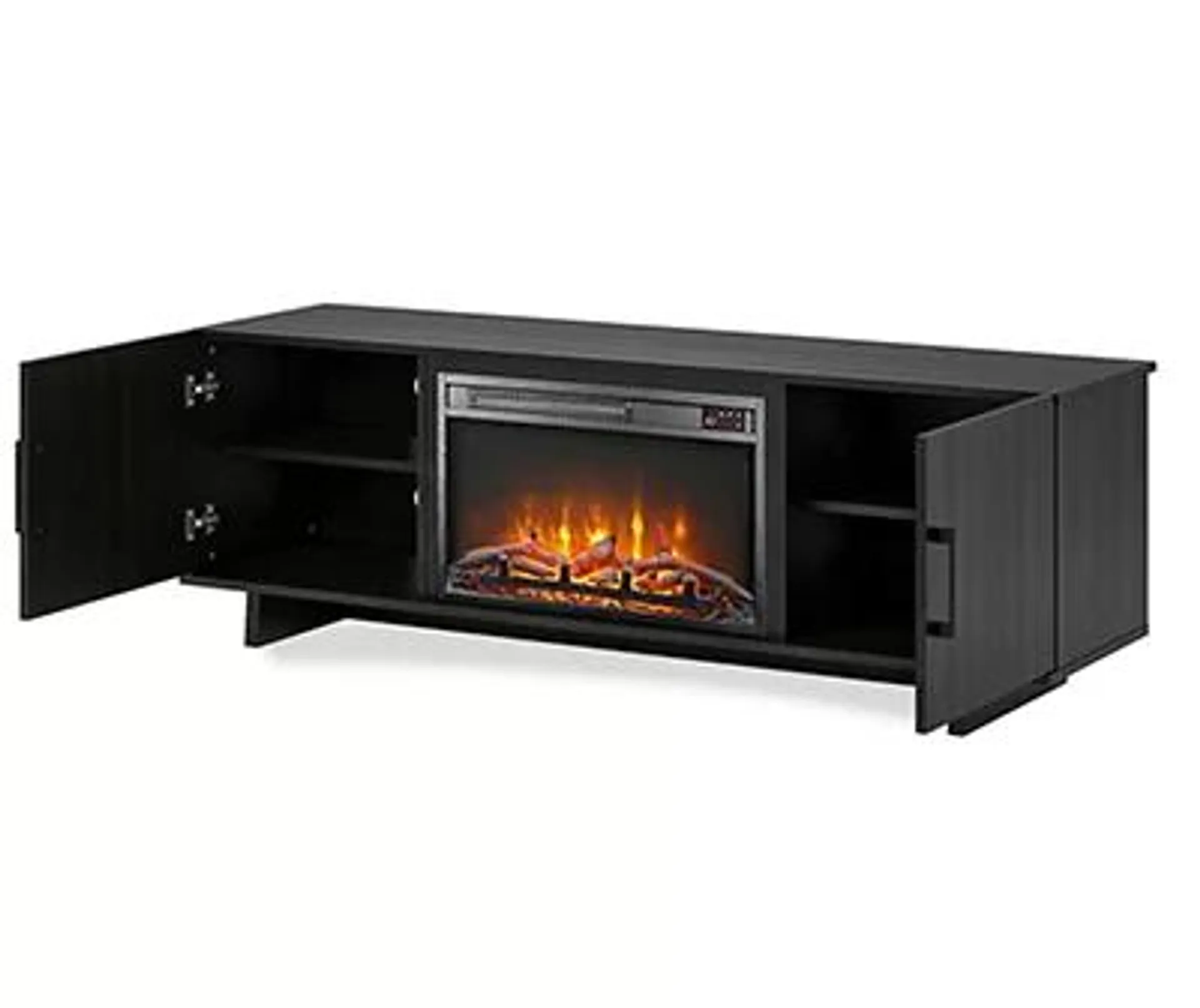 60" Hyde Black Oak Electric Fireplace Console