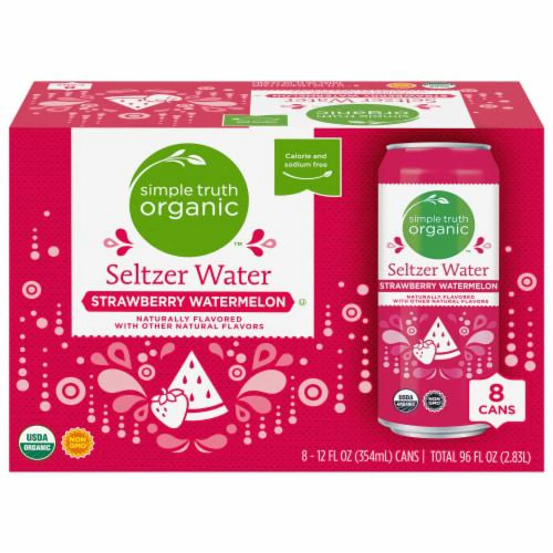 Simple Truth Organic™ Strawberry Watermelon Seltzer Water