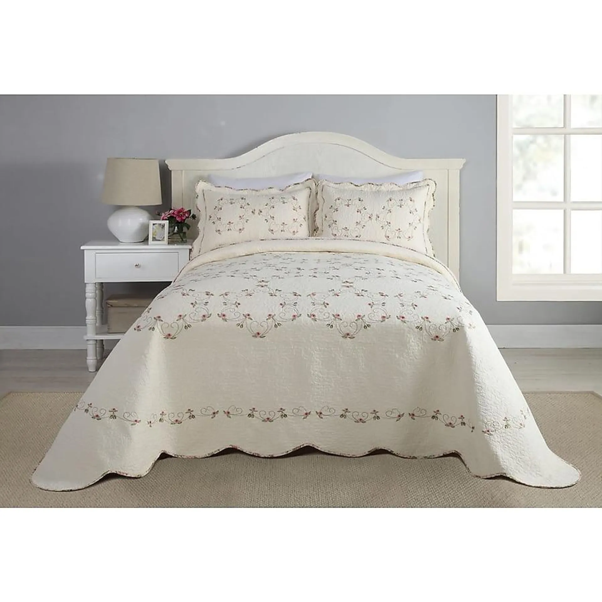 Modern Heirloom Felisa Bedspread Multi Floral King Bedspread Cotton with (Cotton Fill)