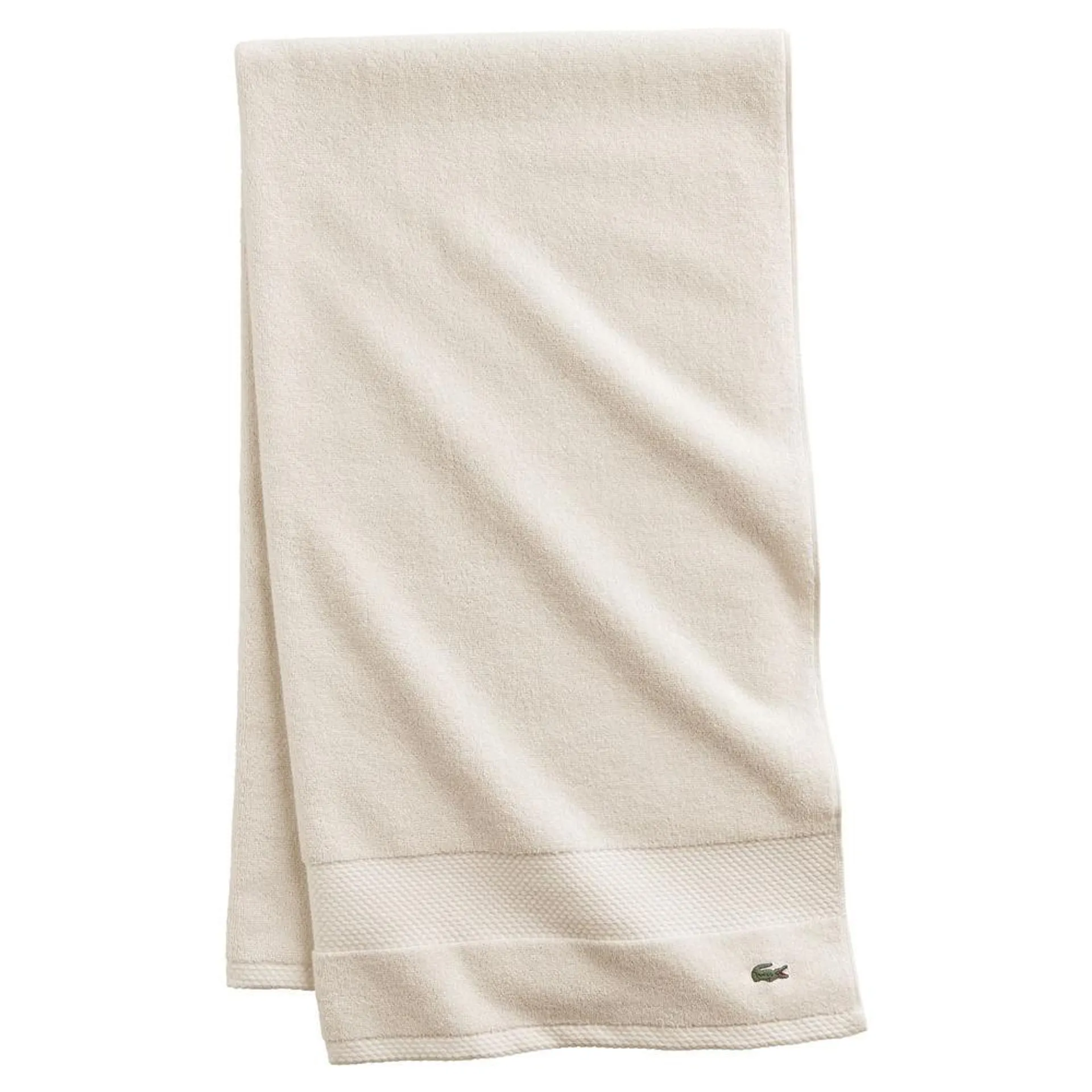 Lacoste Heritage Supima Cotton Bath Sheet Chalk 35 x 70