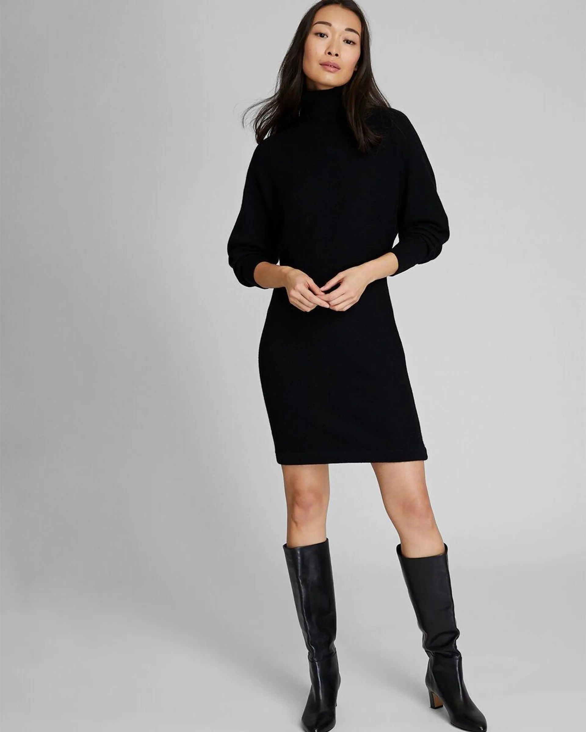 Cashmere Turtleneck Mini Dress