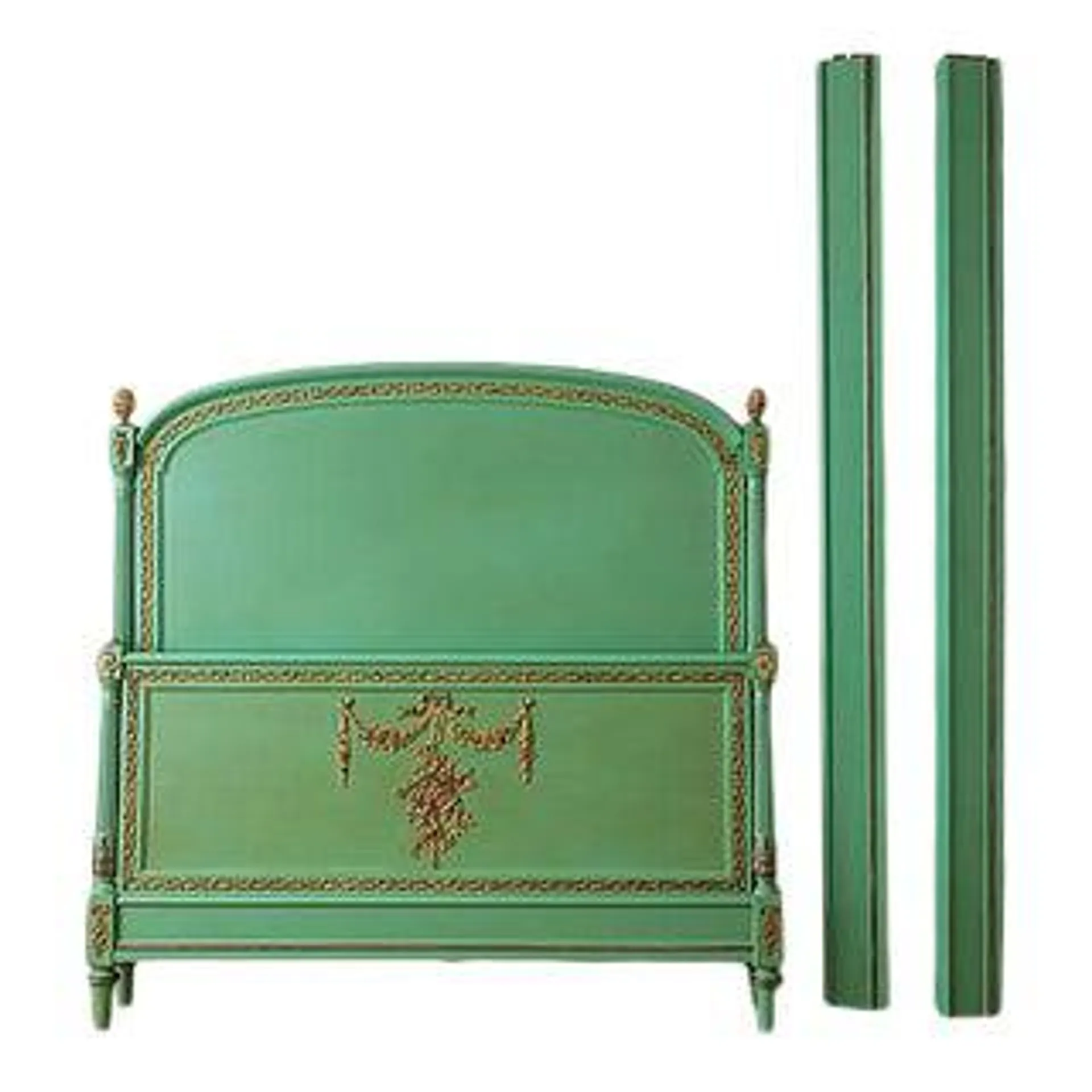 1930s Green Louis XVI Style Full Size Bedframe