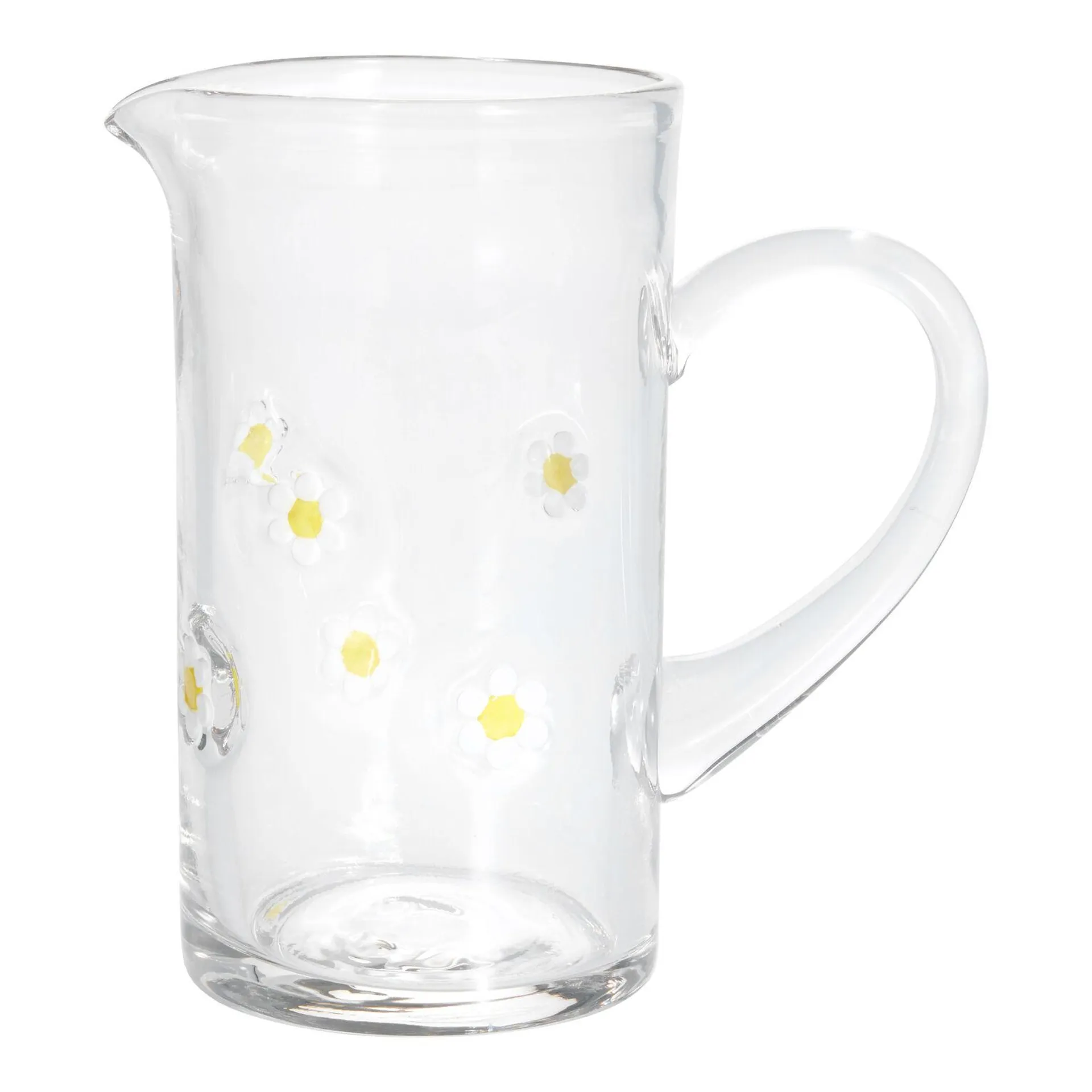 Charm Daisy Inlay Glass Pitcher